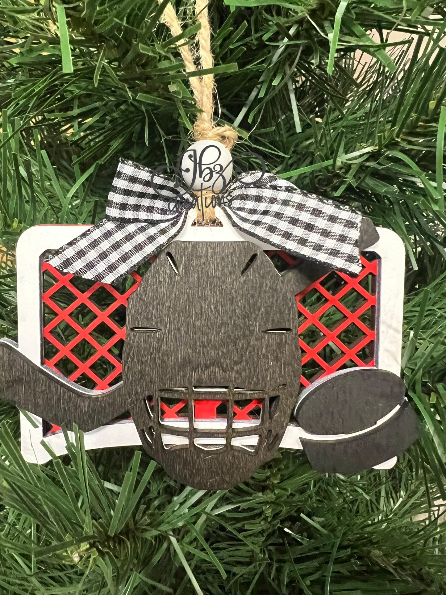 Hockey Ornament Goalie Ornament Stick and puck Ornament Hockey Skates Ornament