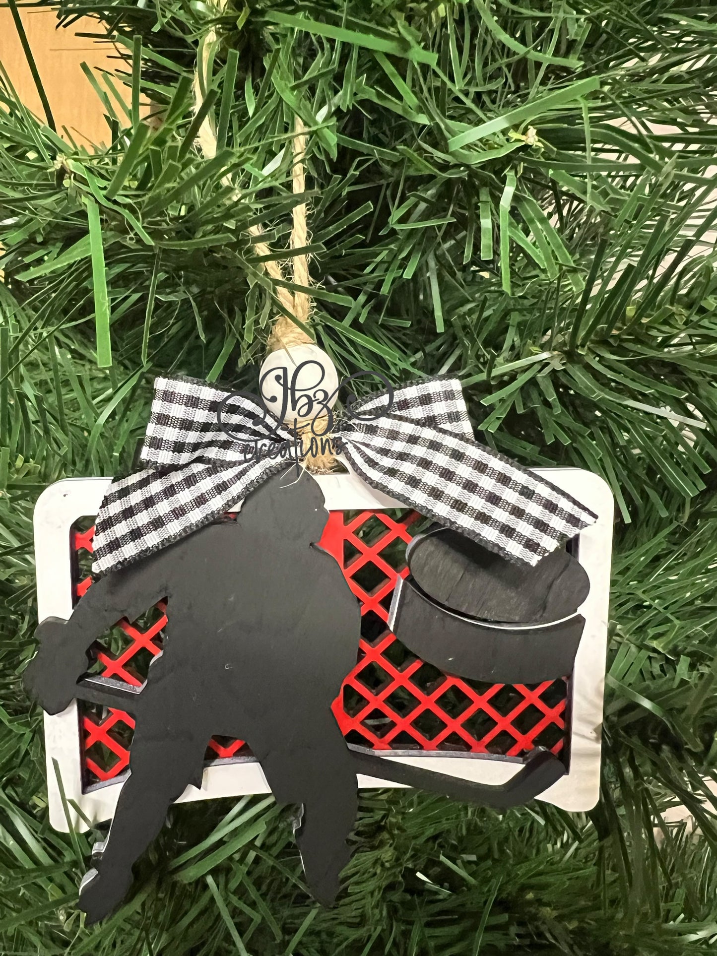 Hockey Ornament Goalie Ornament Stick and puck Ornament Hockey Skates Ornament