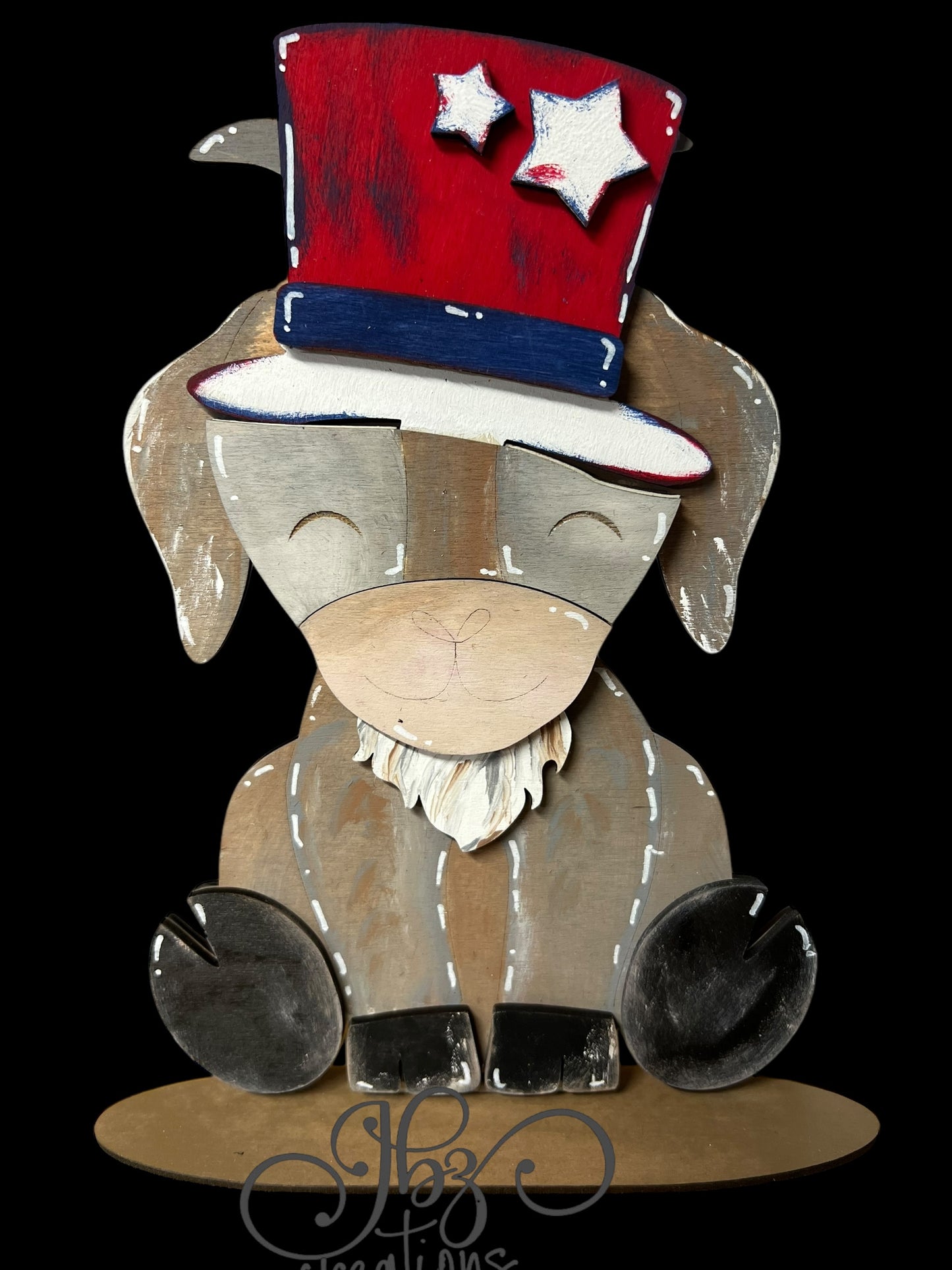 Farm Animal Goat with Interchangeable Seasonal Hats Shelf Sitter Goat Decor Goat Decorations