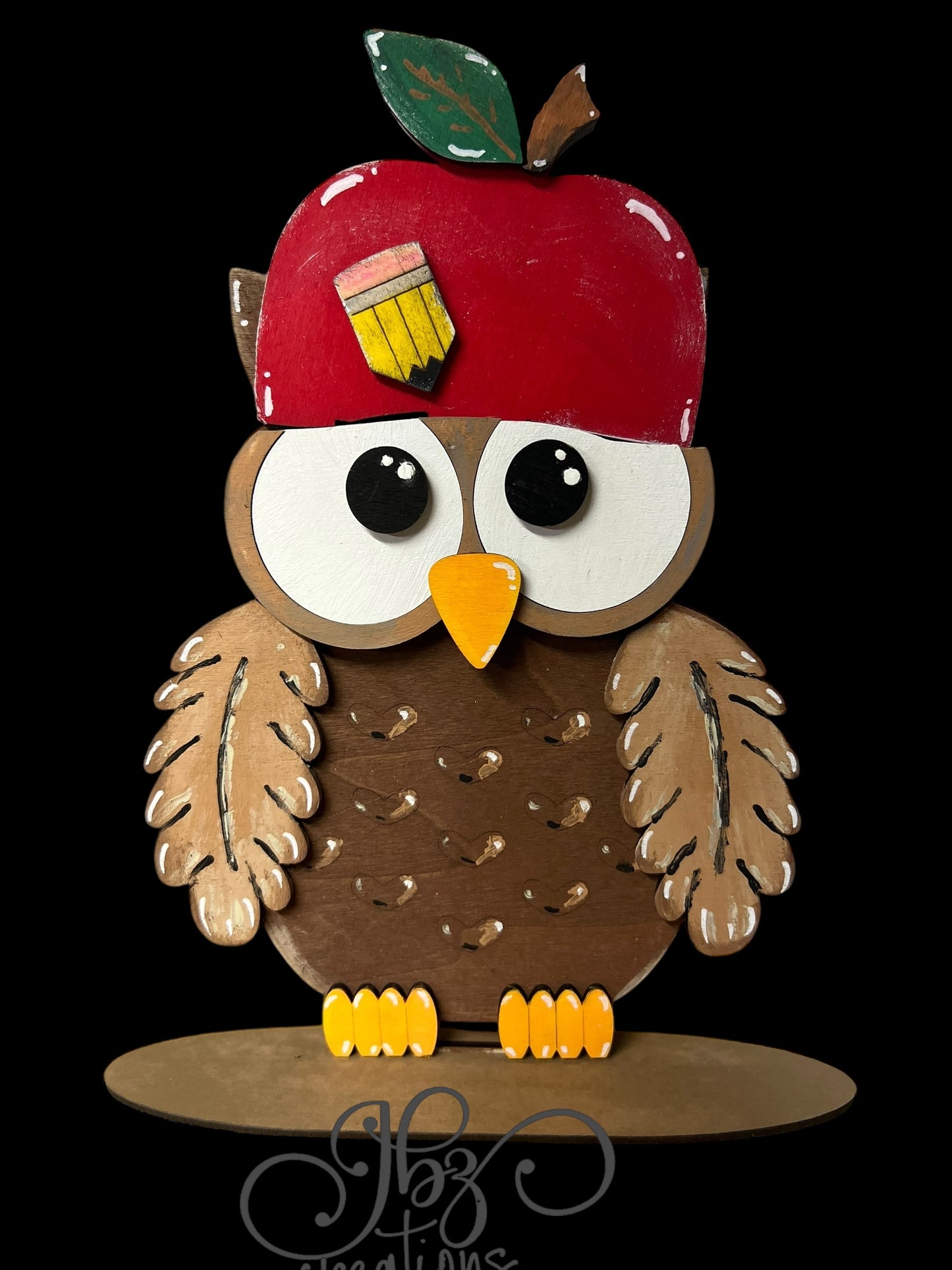 Farm Animal Owl with Interchangeable Seasonal Hats  Shelf Sitter Owl Decor Owl Decorations