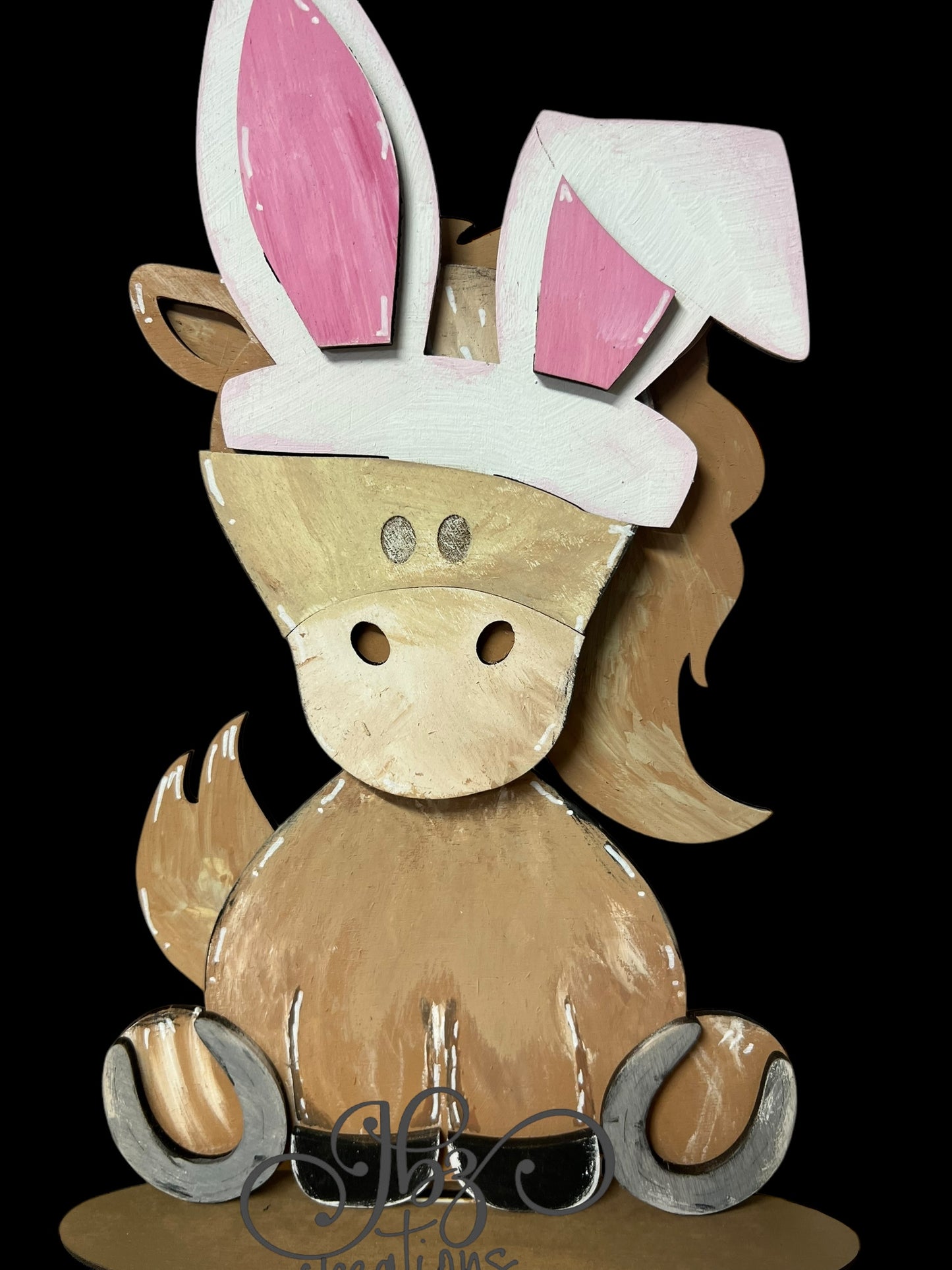 Farm Animal Horse with Interchangeable Seasonal Hats Shelf Sitter Horse Decor Horse Decorations