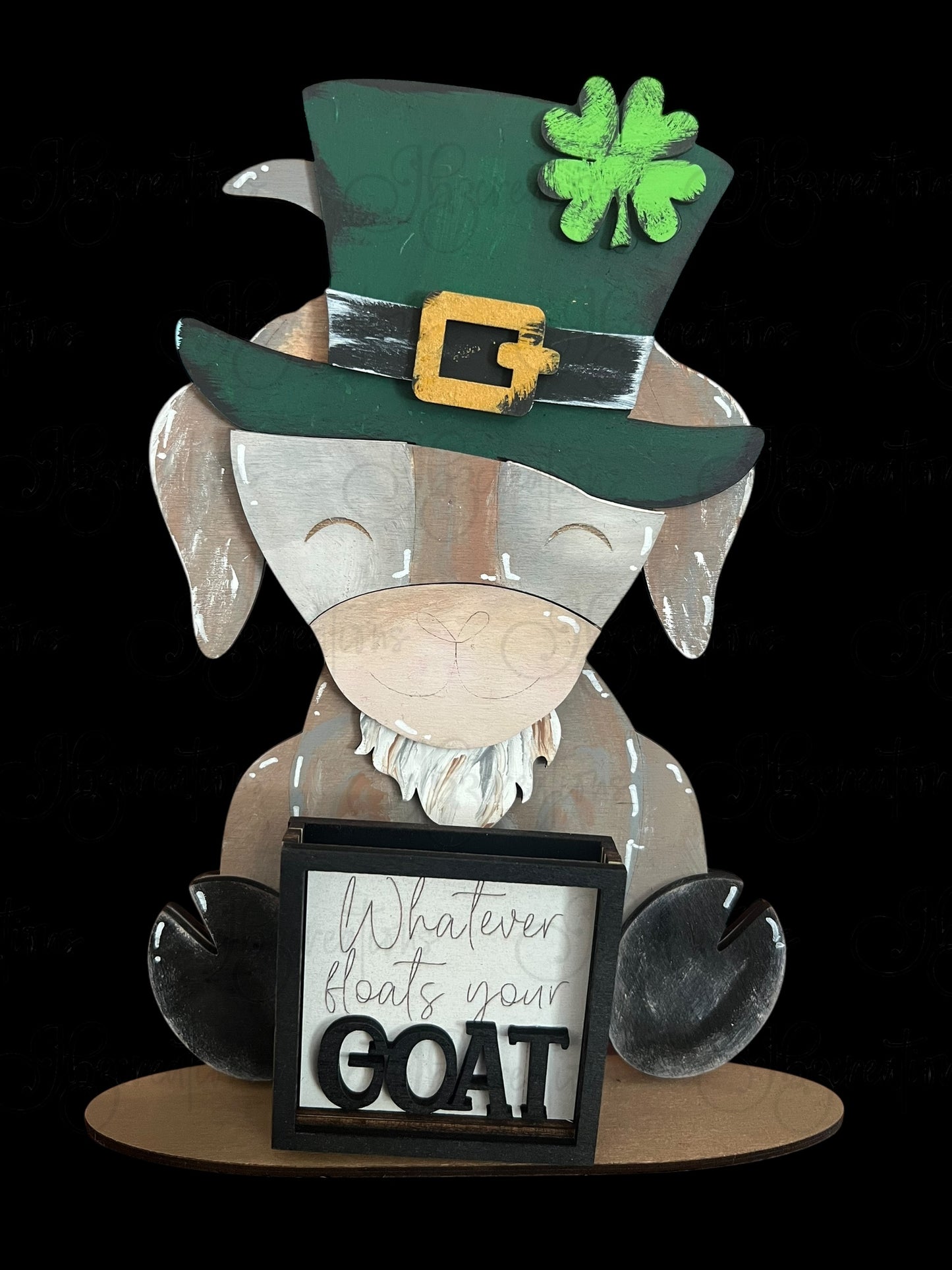 Farm Animal Goat with Interchangeable Seasonal Hats Shelf Sitter Goat Decor Goat Decorations