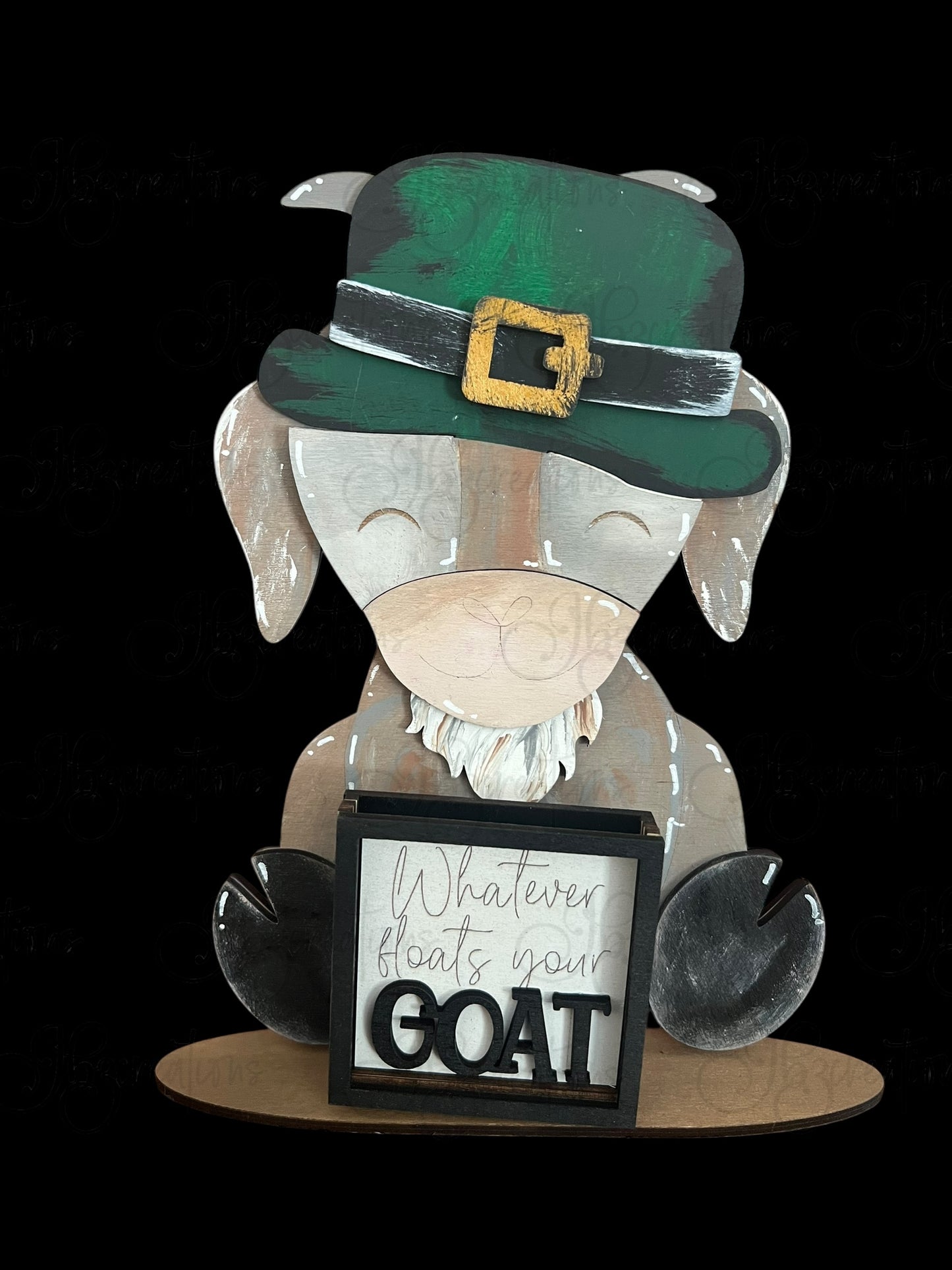 Farm Animal Goat with Interchangeable Seasonal Hats Shelf Sitter Goat Decor Goat Decorations