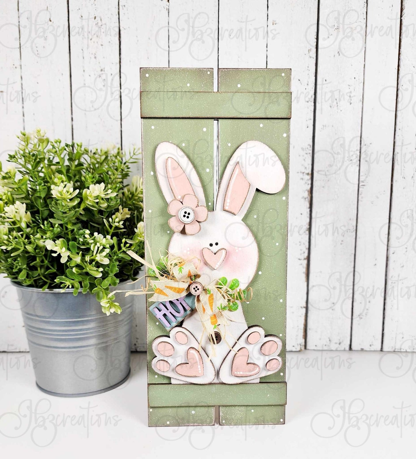 Easter Bunny and Carrot Sign Shelf Decor Shelf Sitter Hanging Sign DIY, Do-It-Yourself, Create-It-Yourself