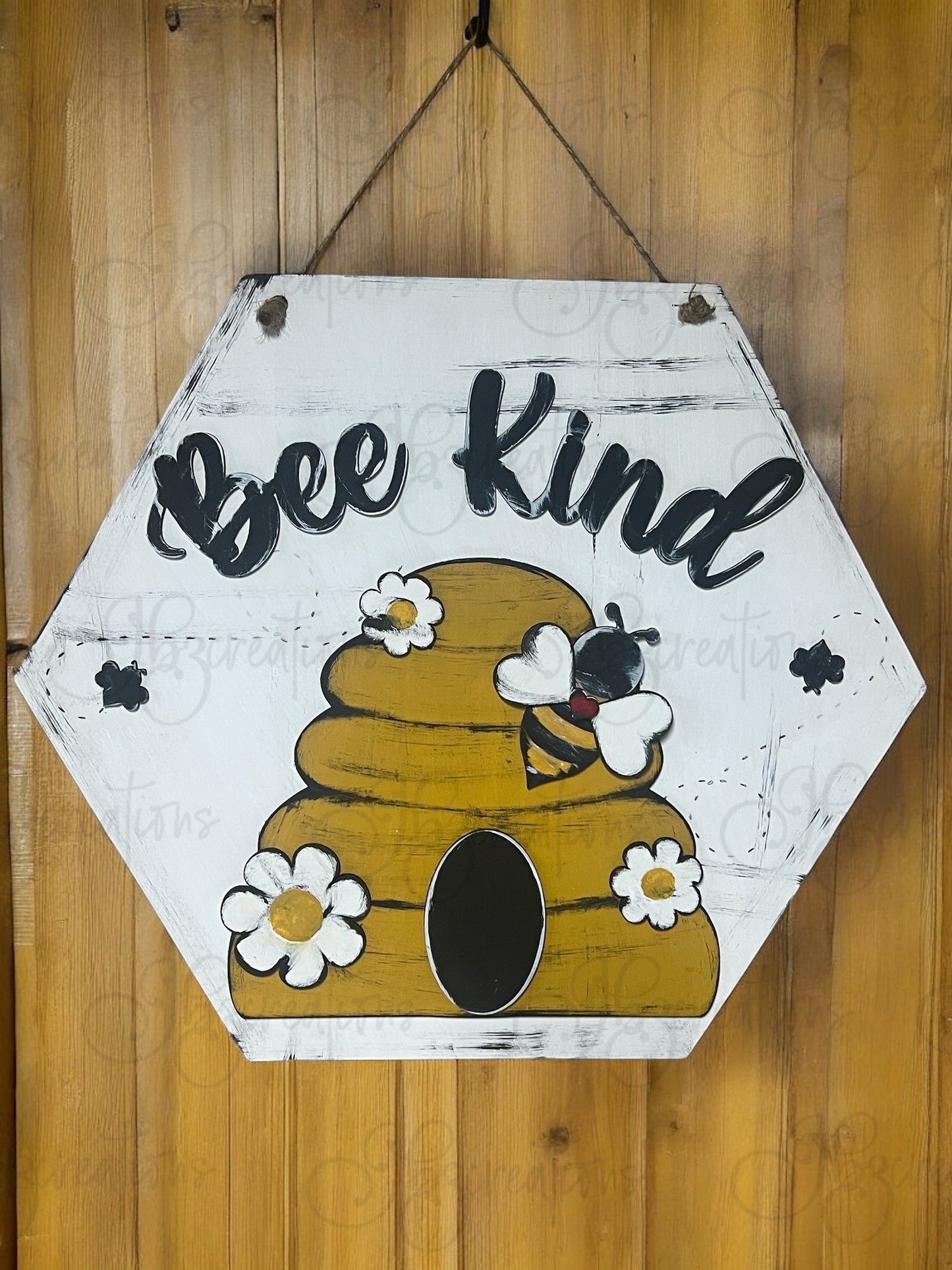 Bee Kind Sign Welcome Sign Honey Bee Door Hanger Honey Bee Sign