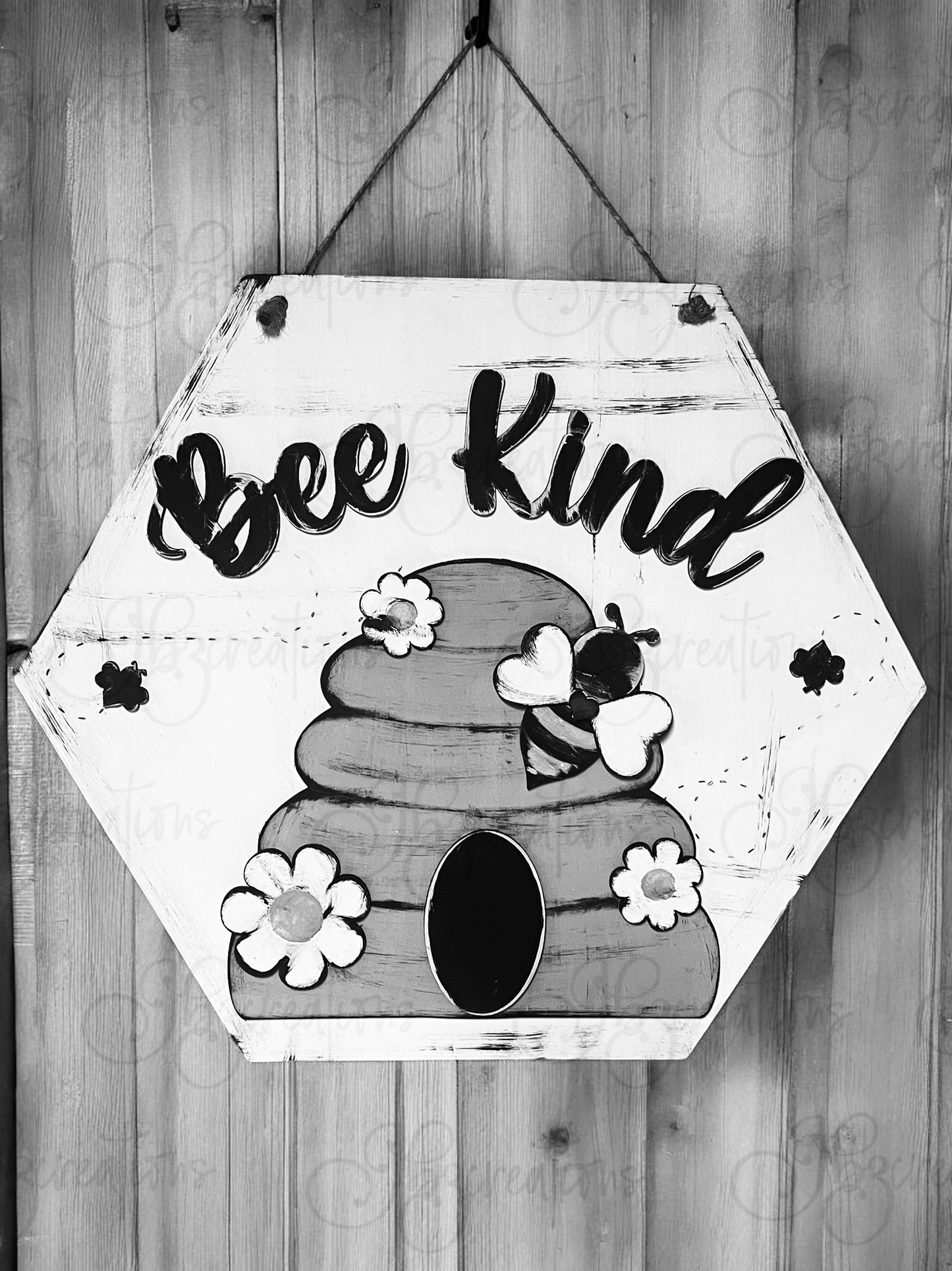 Bee Kind Sign Welcome Sign Honey Bee Door Hanger Honey Bee Sign