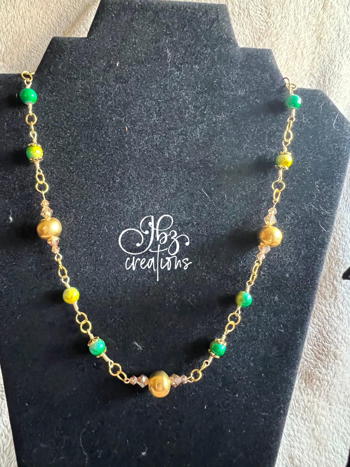 Green and Gold Necklace