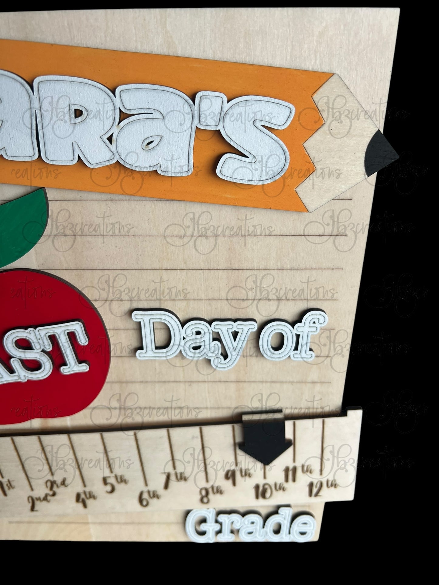First Day of School, 100th Day of School, Back to School Prop Interchangeable School Milestone Sign Unique Children's Milestone Sign