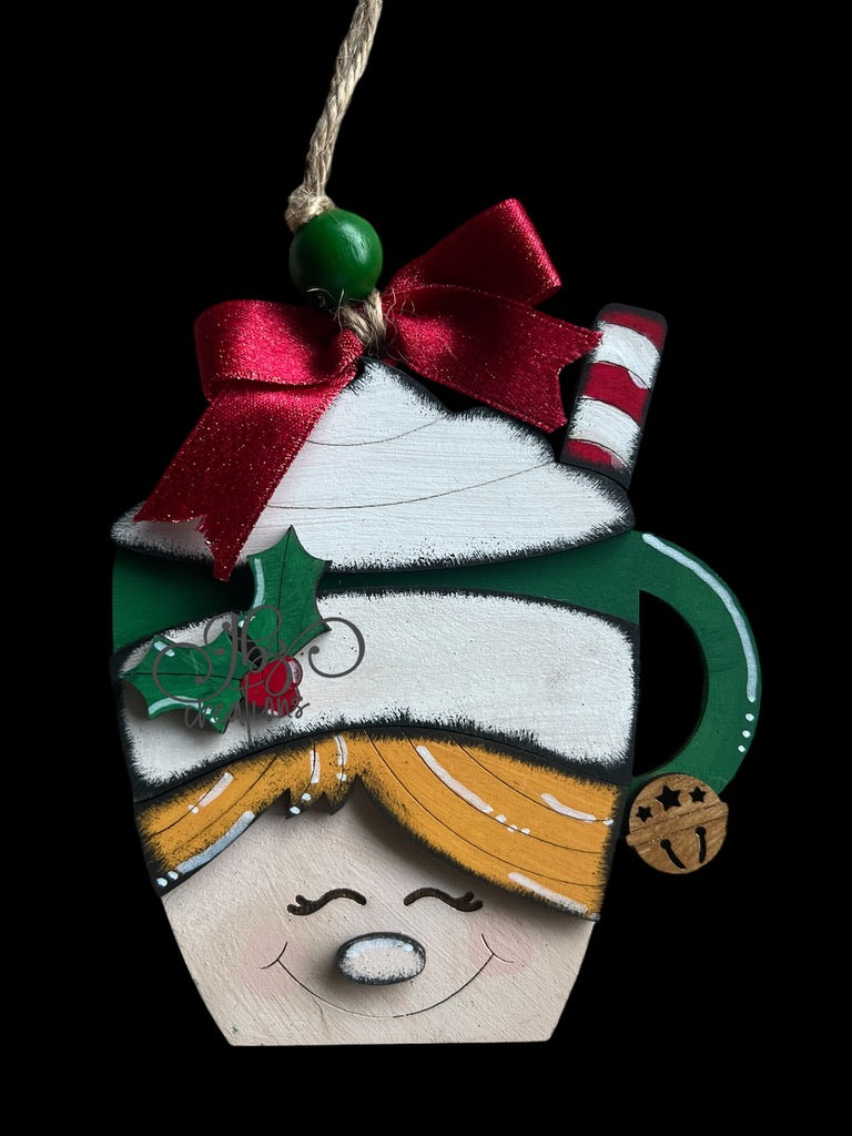 Christmas Elf Hot Cocoa Mug Christmas Tree Ornament