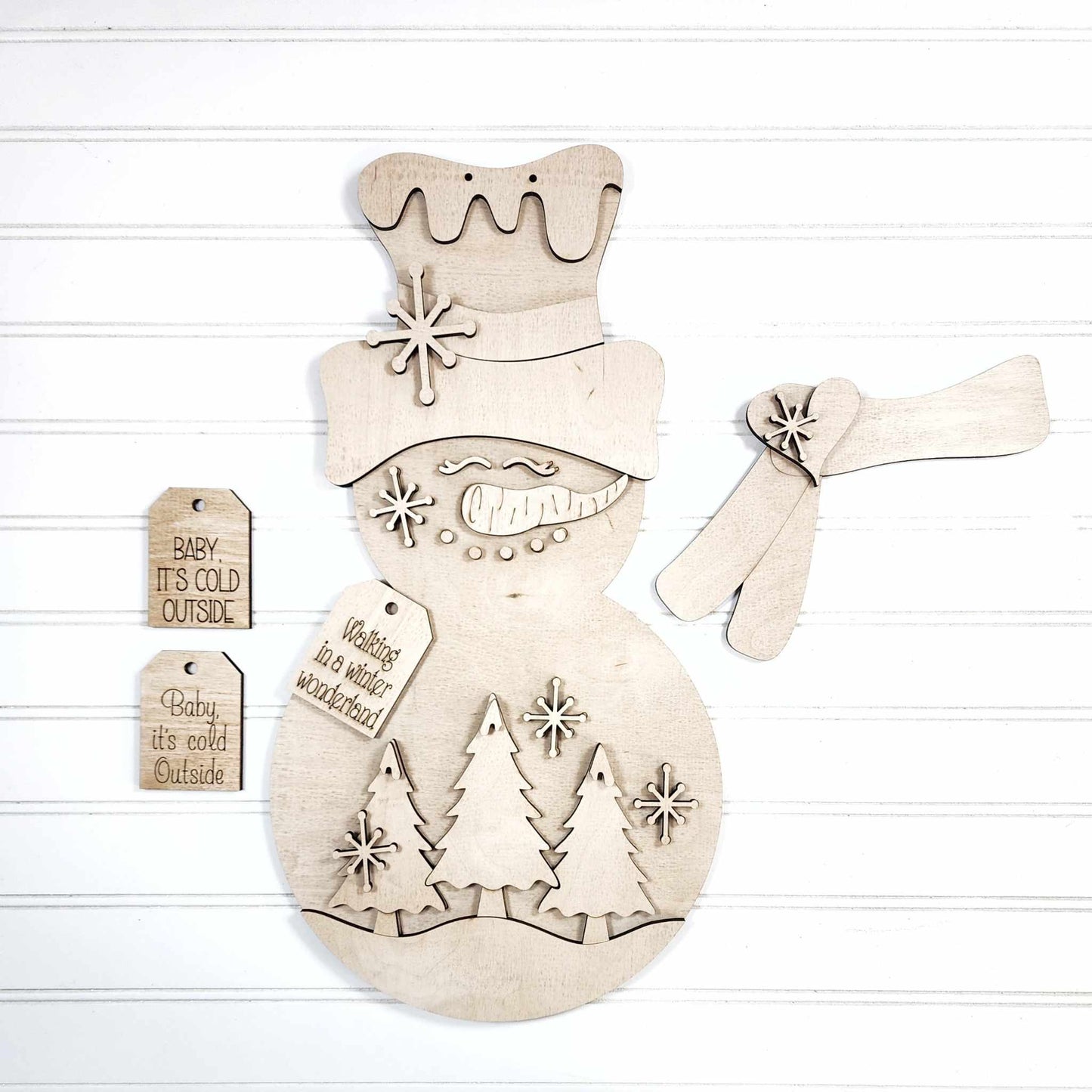 Snowman DIY Door Hanger Do It Yourself, Create It Yourself