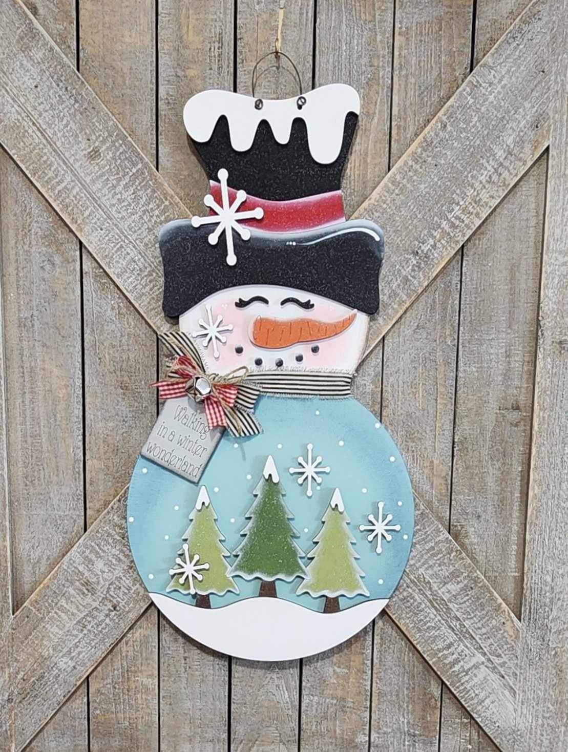 Snowman DIY Door Hanger Do It Yourself, Create It Yourself