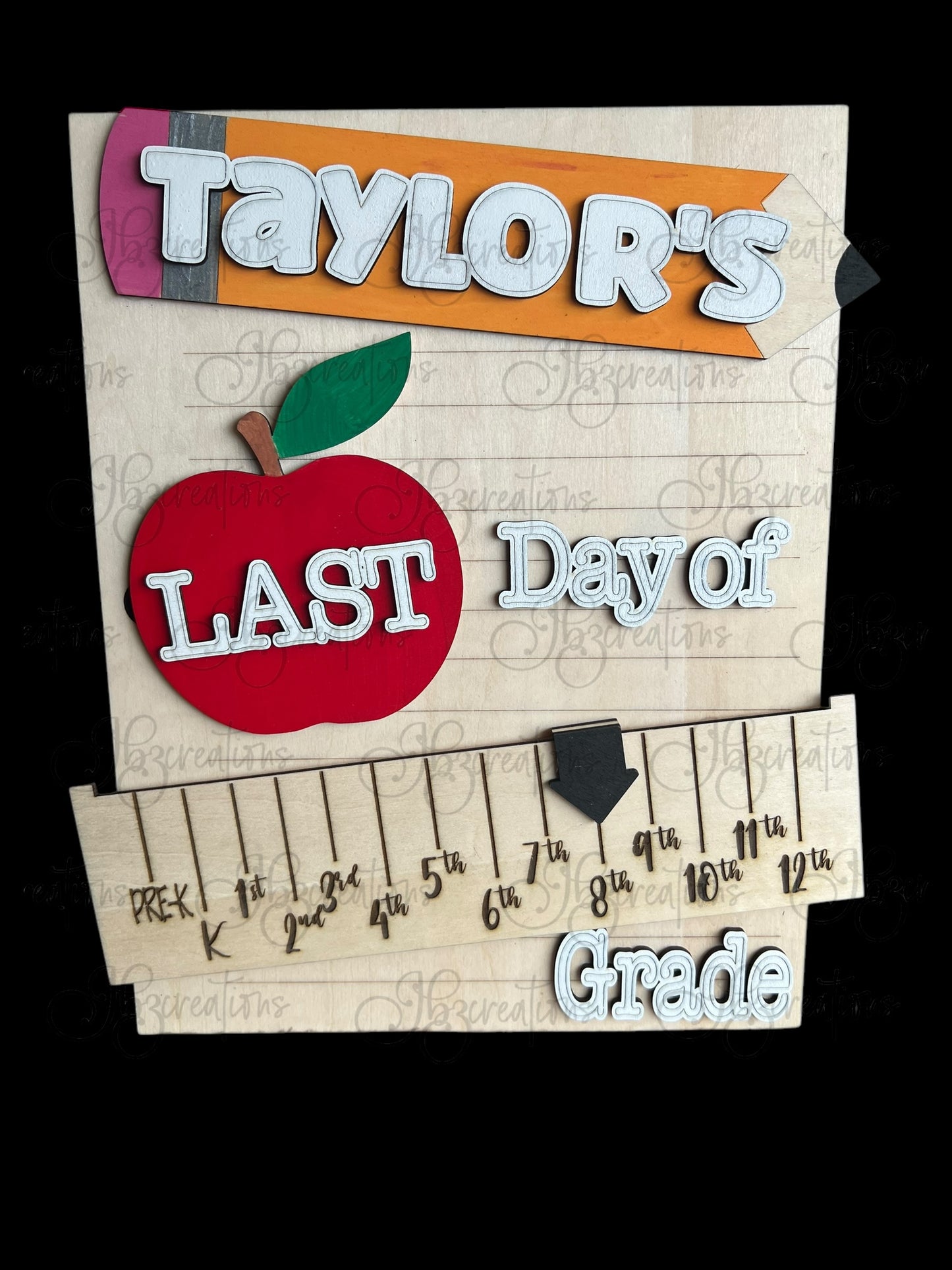 First Day of School, 100th Day of School, Back to School Prop Interchangeable School Milestone Sign Unique Children's Milestone Sign