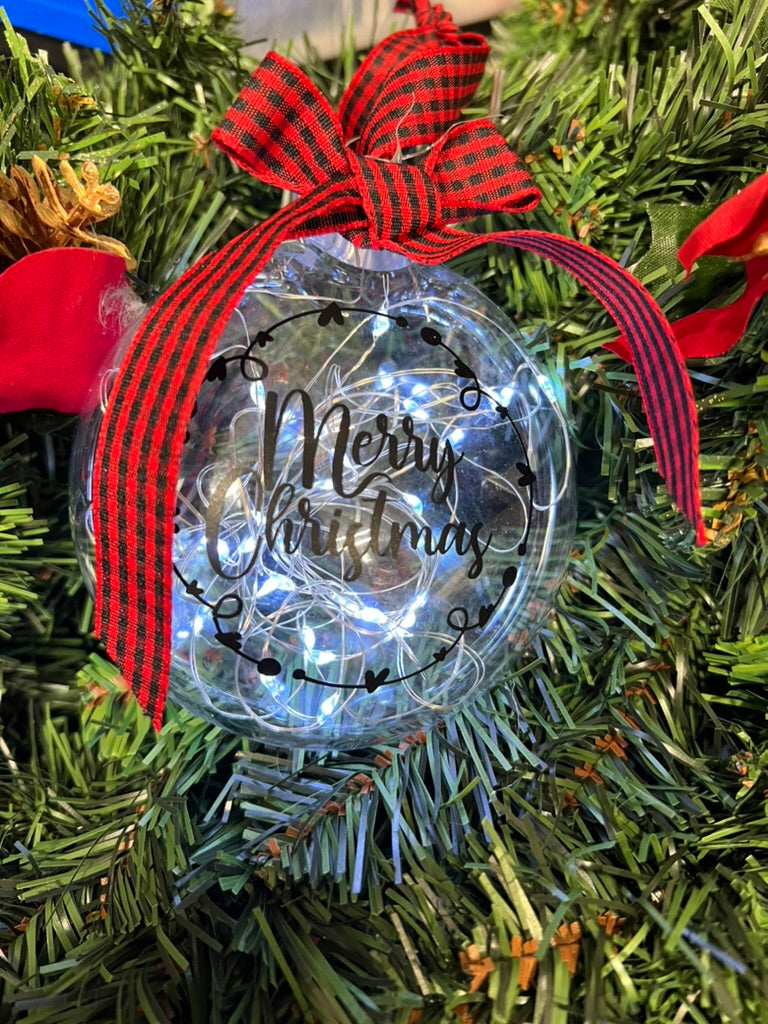 Merry Christmas Light Up Ornament