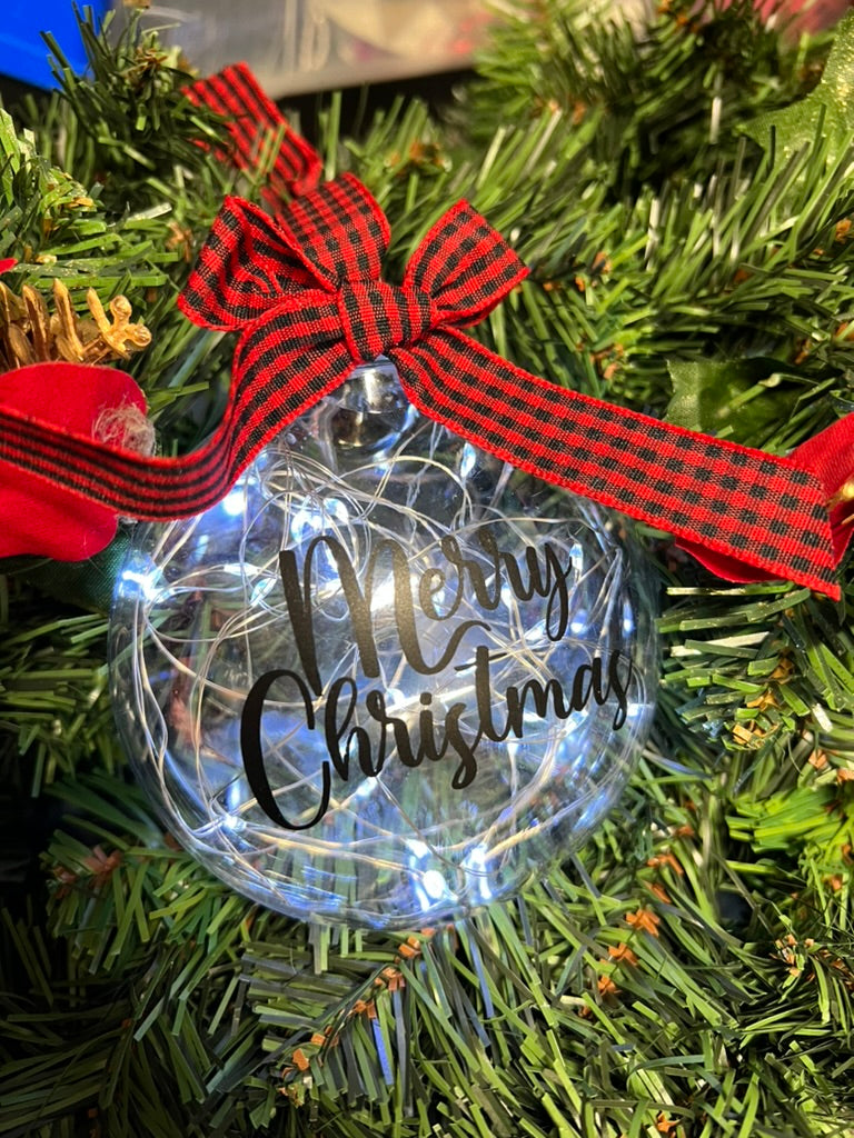 Merry Christmas Light Up Ornament