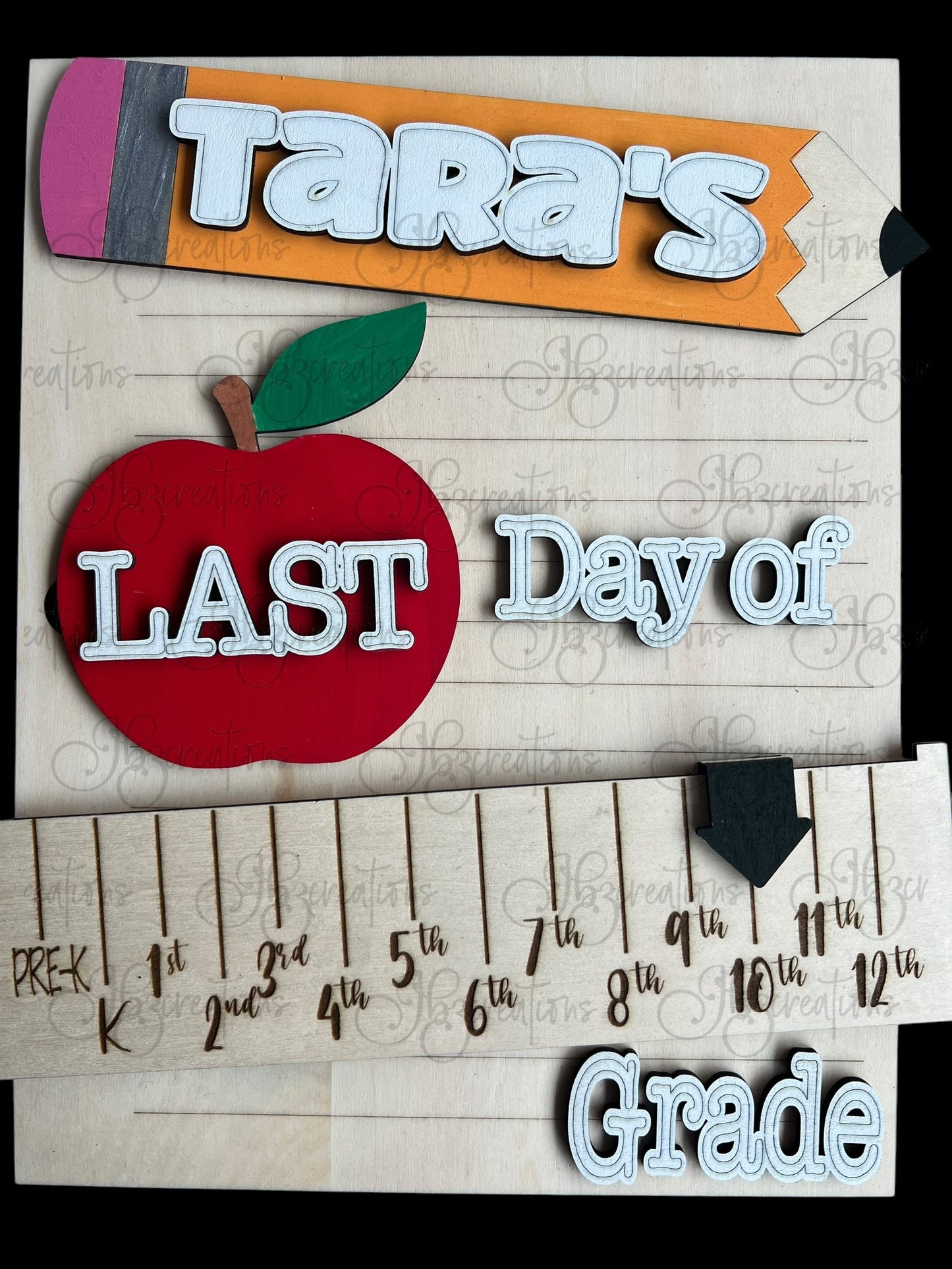 First Day of School, 100th Day of School, Back to School Prop Interchangeable School Milestone Sign Unique Children's Milestone Sign