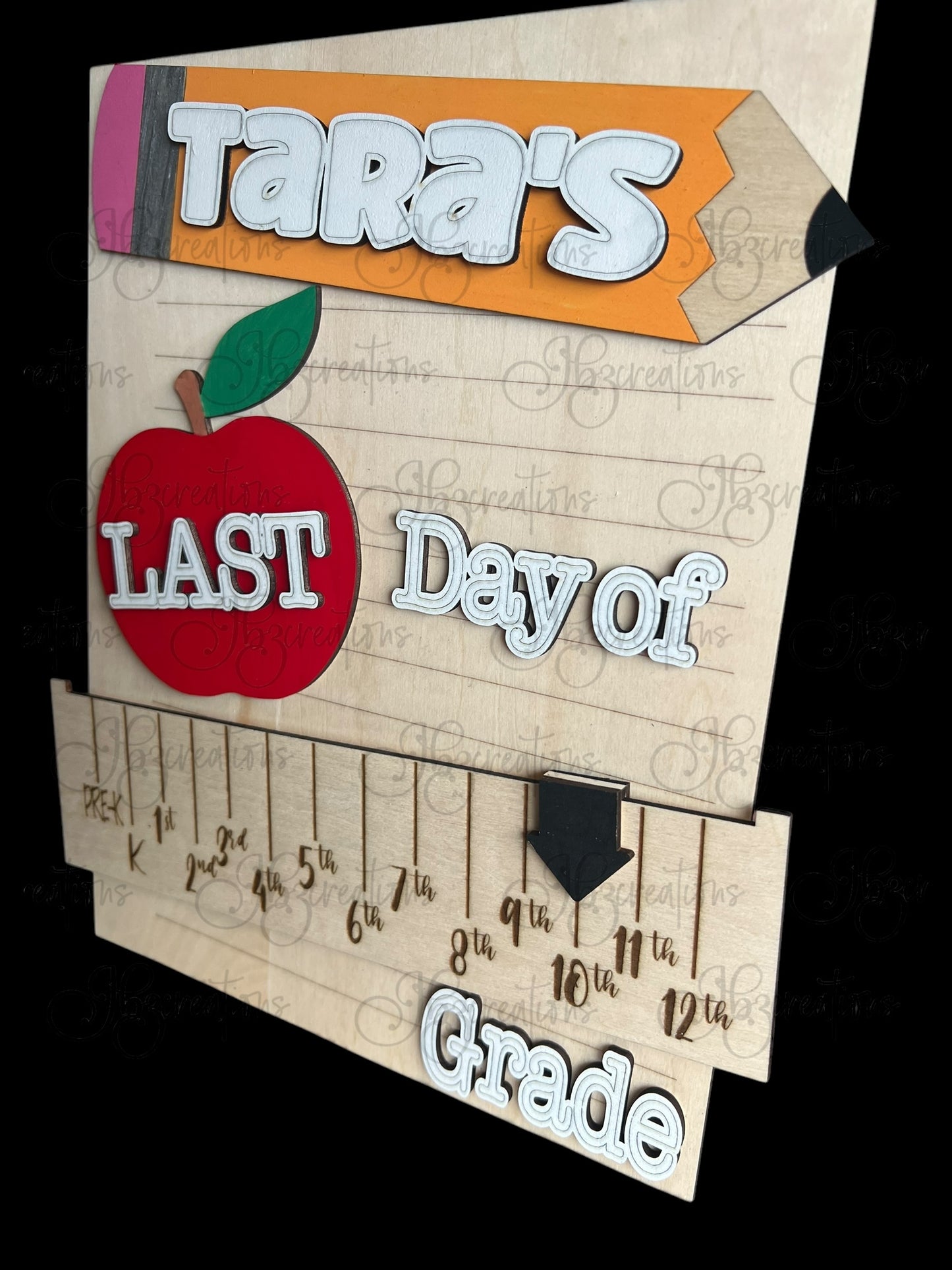 First Day of School, 100th Day of School, Back to School Prop Interchangeable School Milestone Sign Unique Children's Milestone Sign
