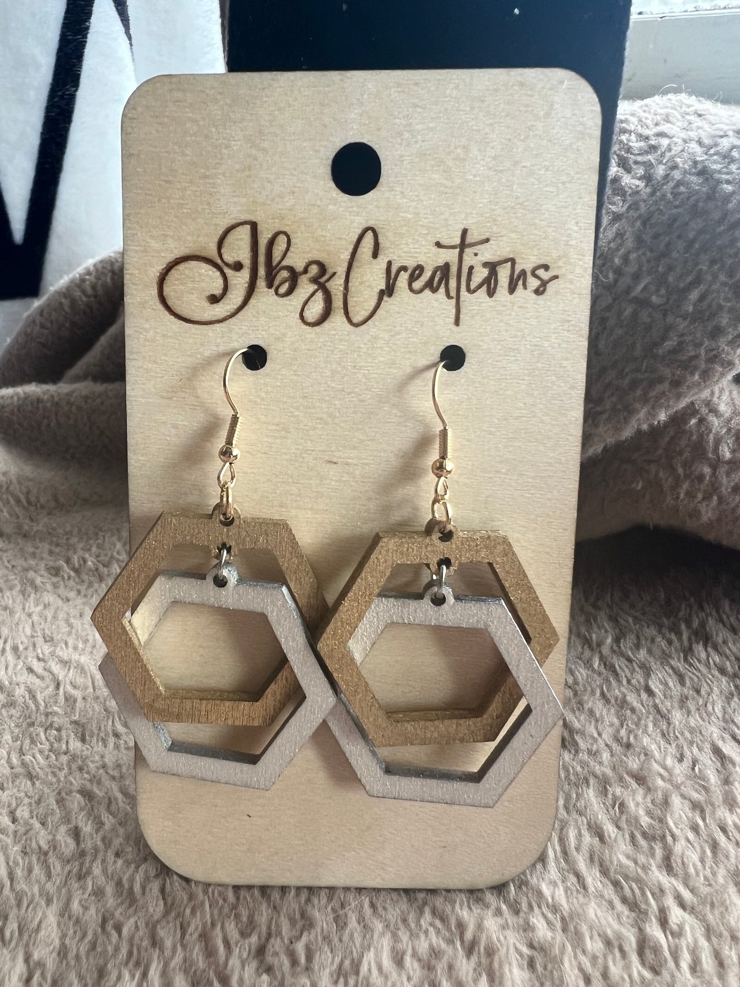 Linked Hexagon Earrings