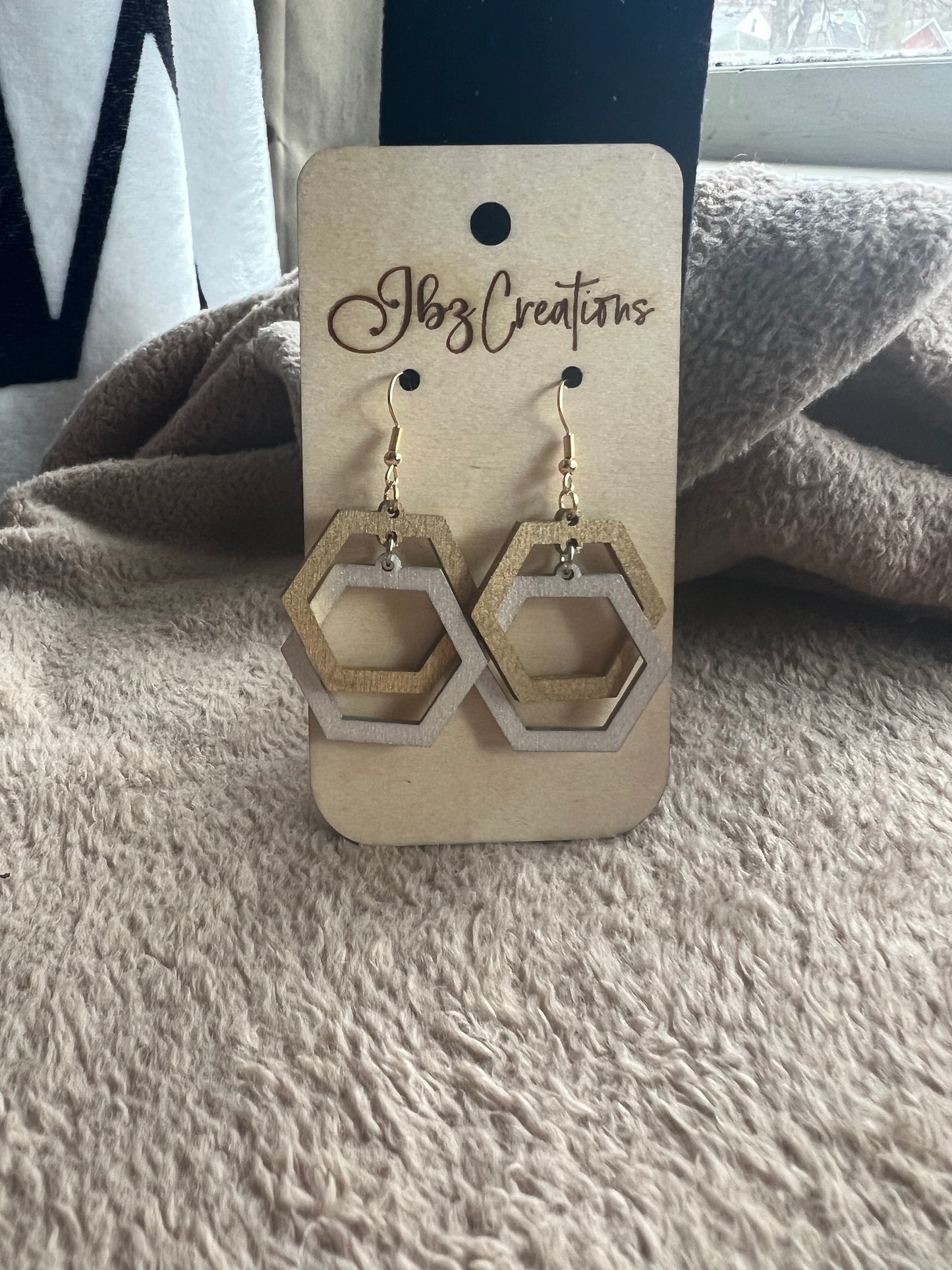 Linked Hexagon Earrings