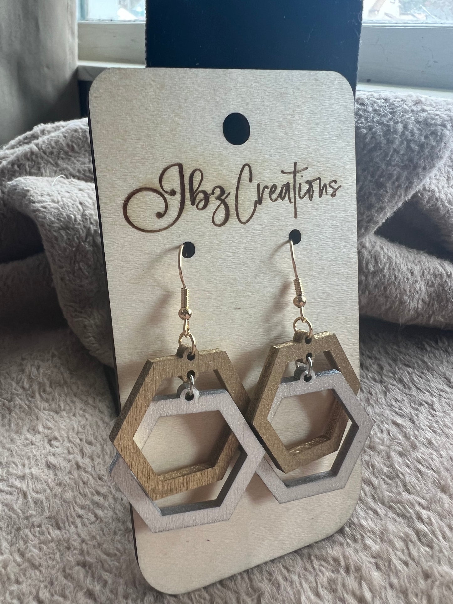 Linked Hexagon Earrings