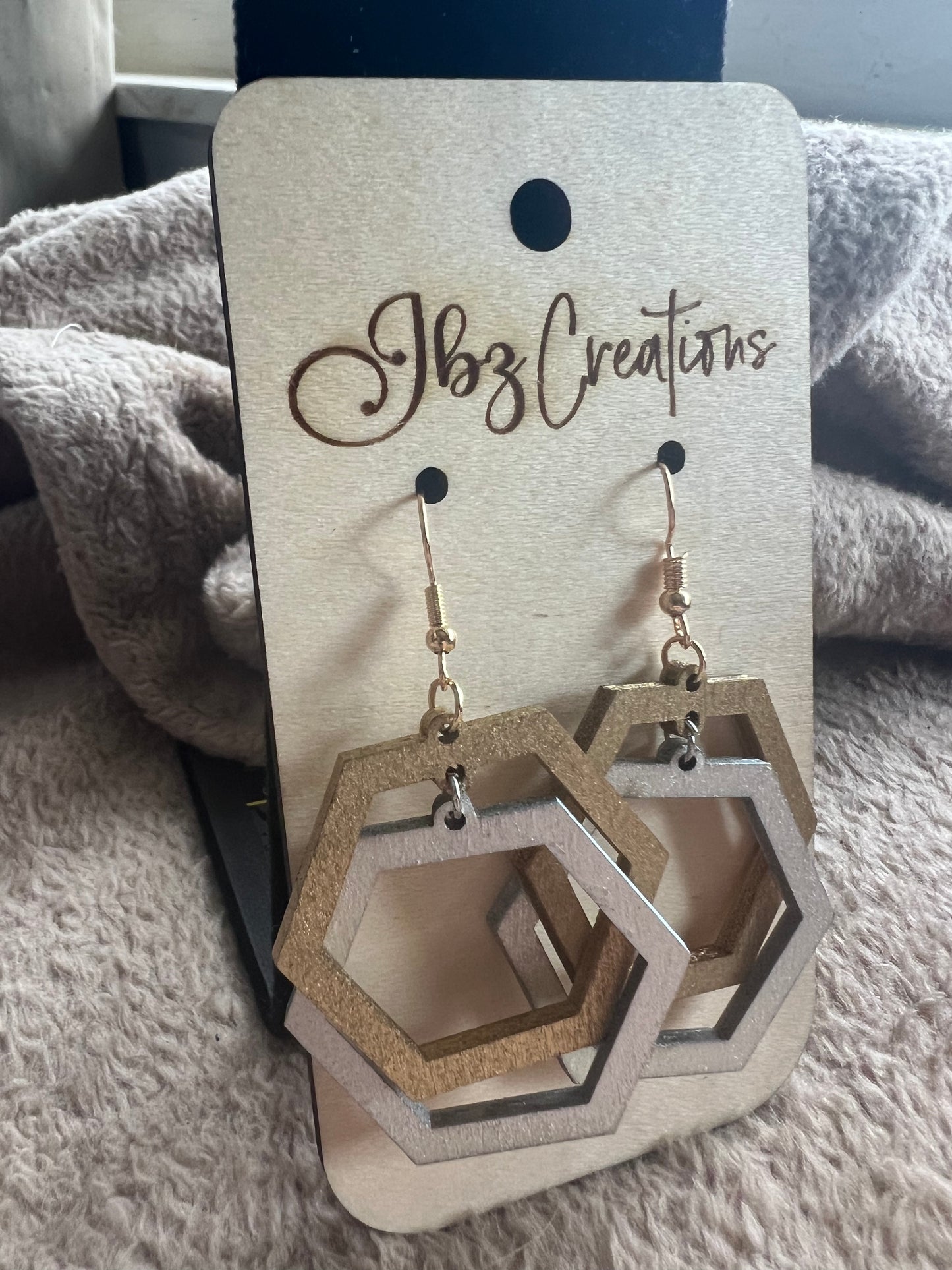 Linked Hexagon Earrings