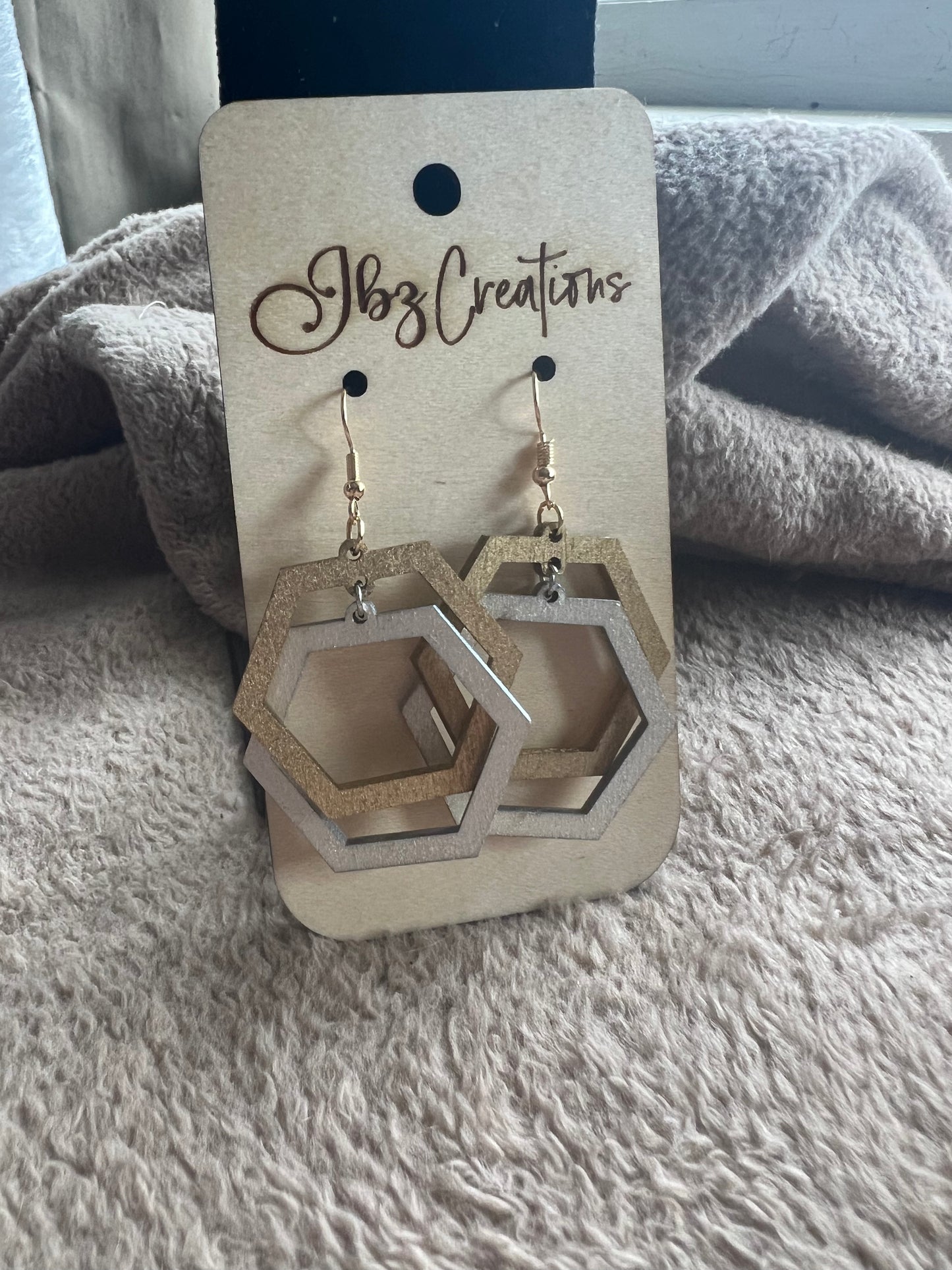 Linked Hexagon Earrings