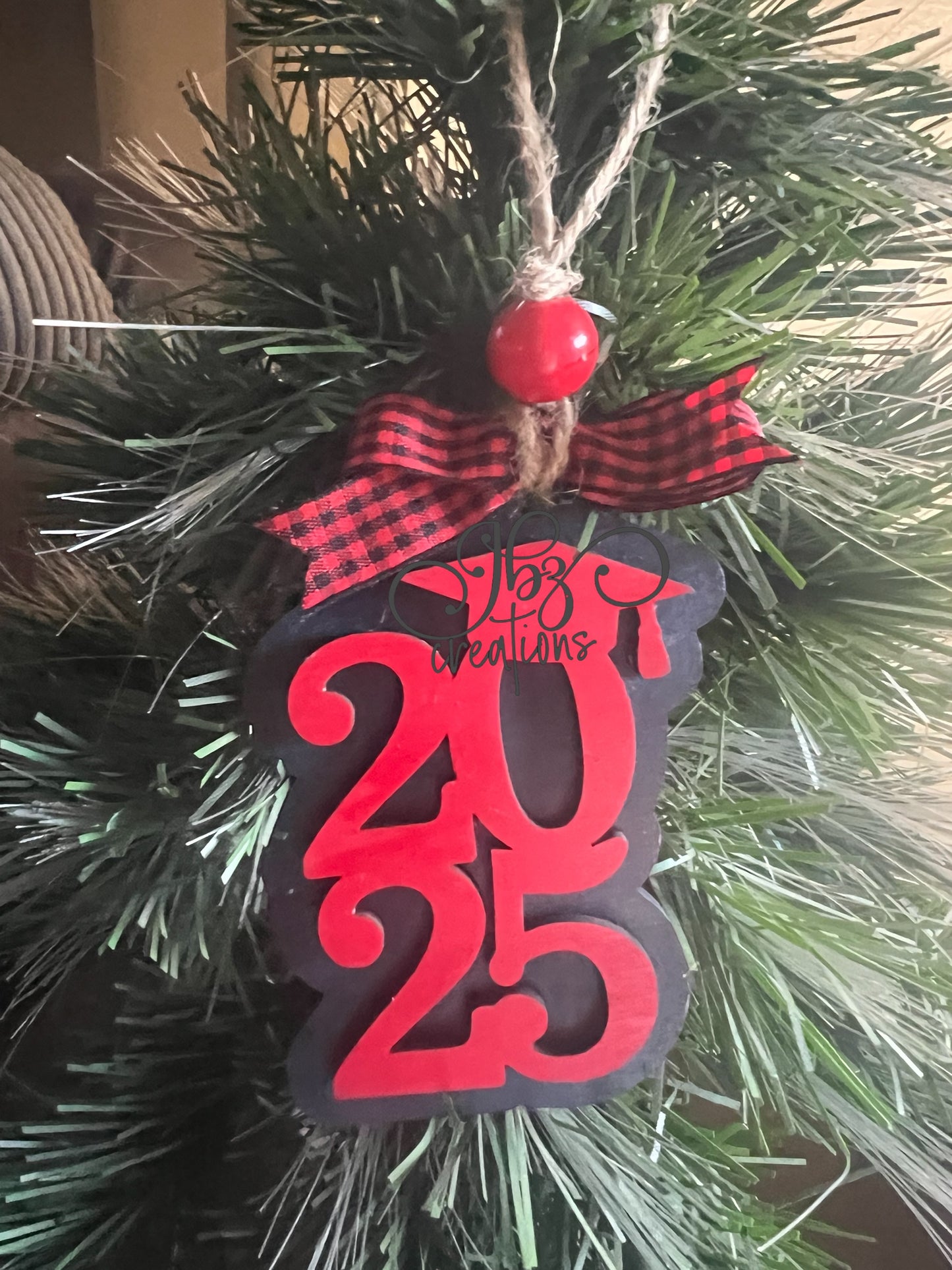 Class of 2025 Ornament Custom School Colors Graduation Gift 2025 Graduation Cap Ornament