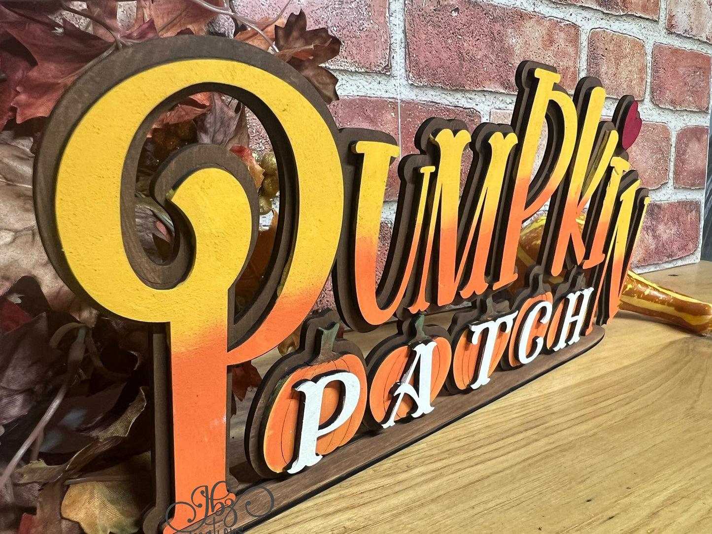 Pumpkin Patch Fall Decor Autumn Home Decor Shelf Sitter Pumpkin Patch Sign for Mantle Pumpkin Decor