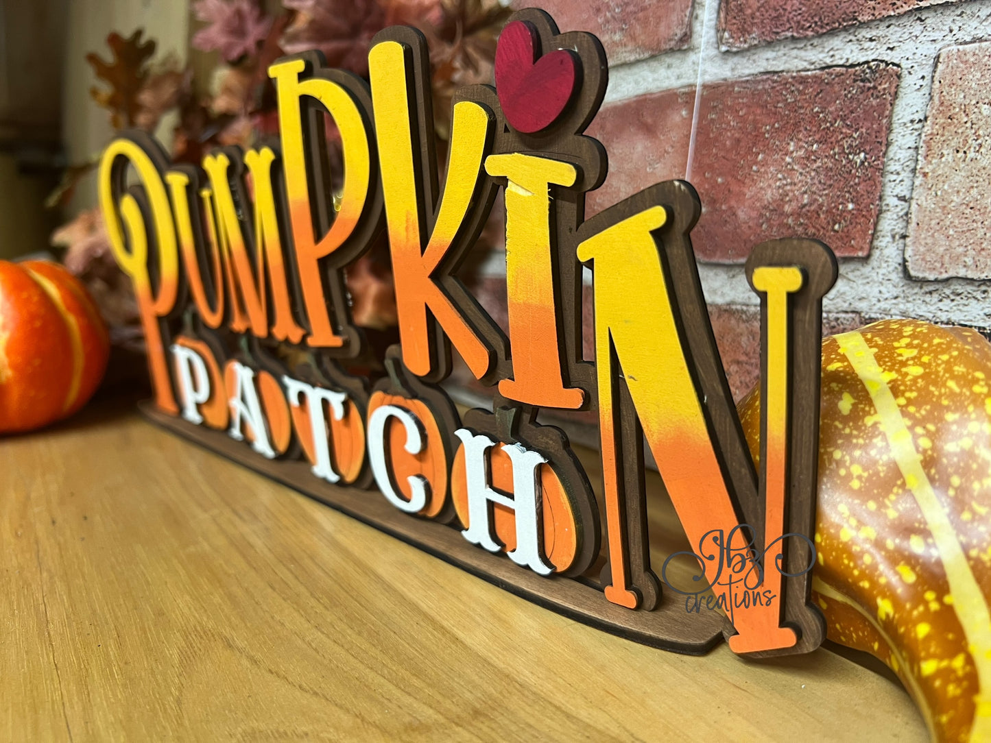 Pumpkin Patch Fall Decor Autumn Home Decor Shelf Sitter Pumpkin Patch Sign for Mantle Pumpkin Decor