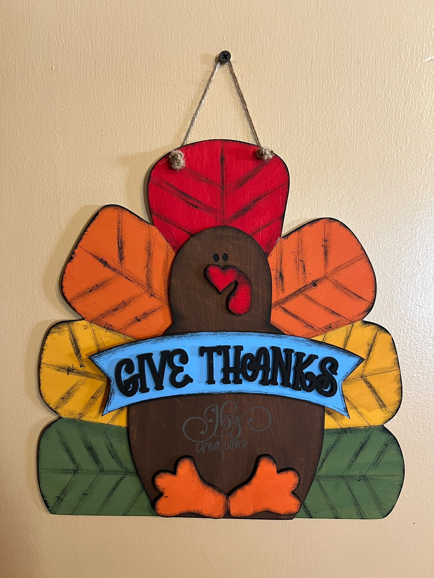 Turkey Thanksgiving Fall Hanging Sign Autumn Sign Turkey Door hanger