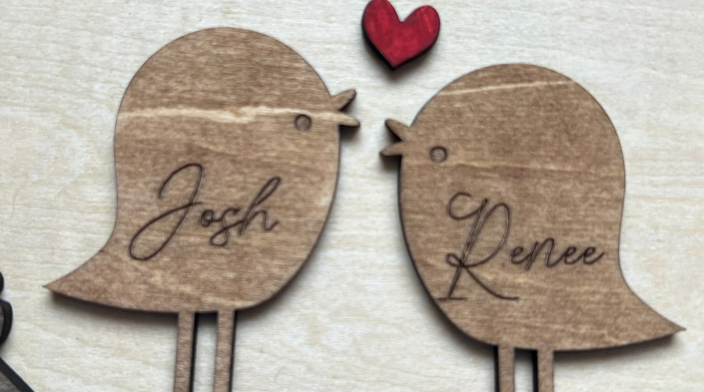 Love Birds Valentine's Love Sign Love Birds Valentine Gift Better Together Anniversary Gift