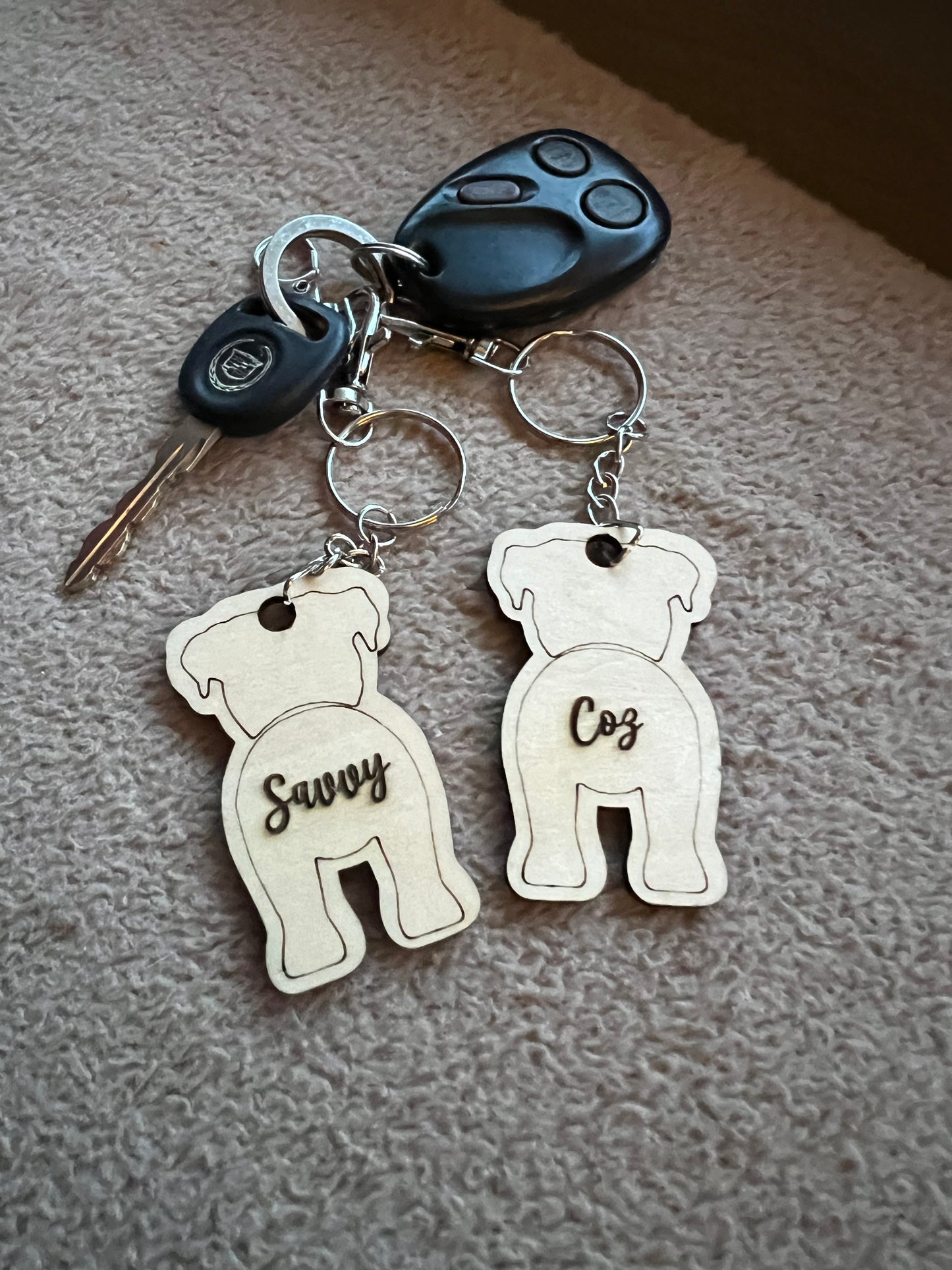 Dog Butt Keychain Cat Butt Keychain Personalized Gift for Pet Lover