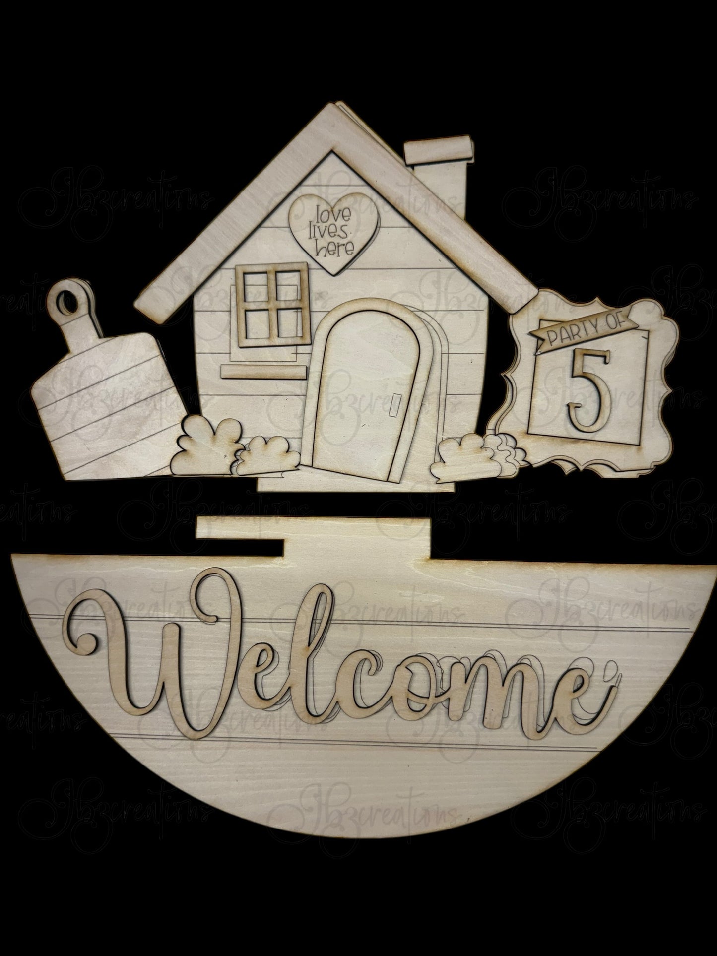 DIY Welcome Home Interchangeable Holiday Door Sign 15" Insert ONLY