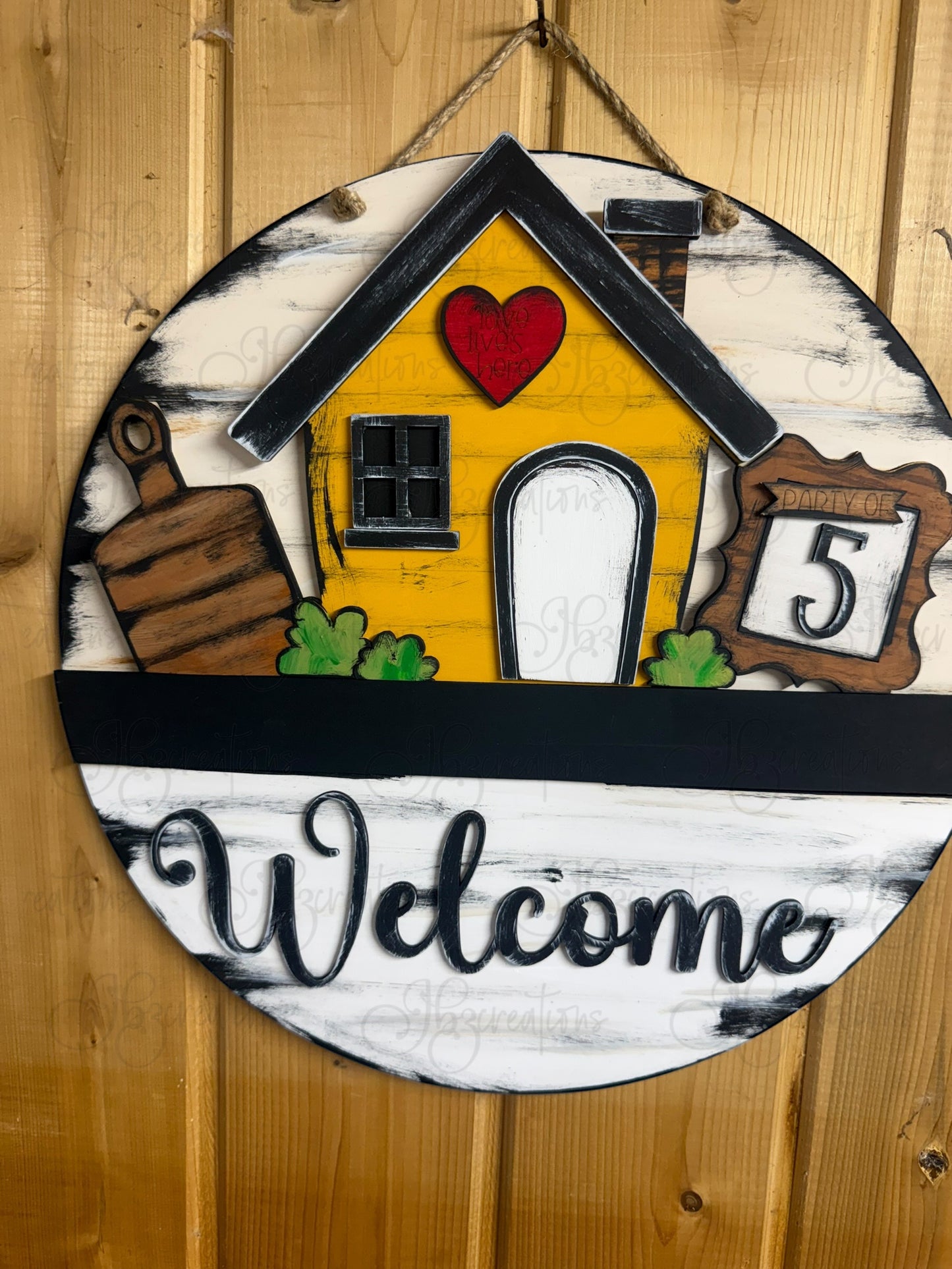 DIY Welcome Home Interchangeable Holiday Door Sign 15" Insert ONLY