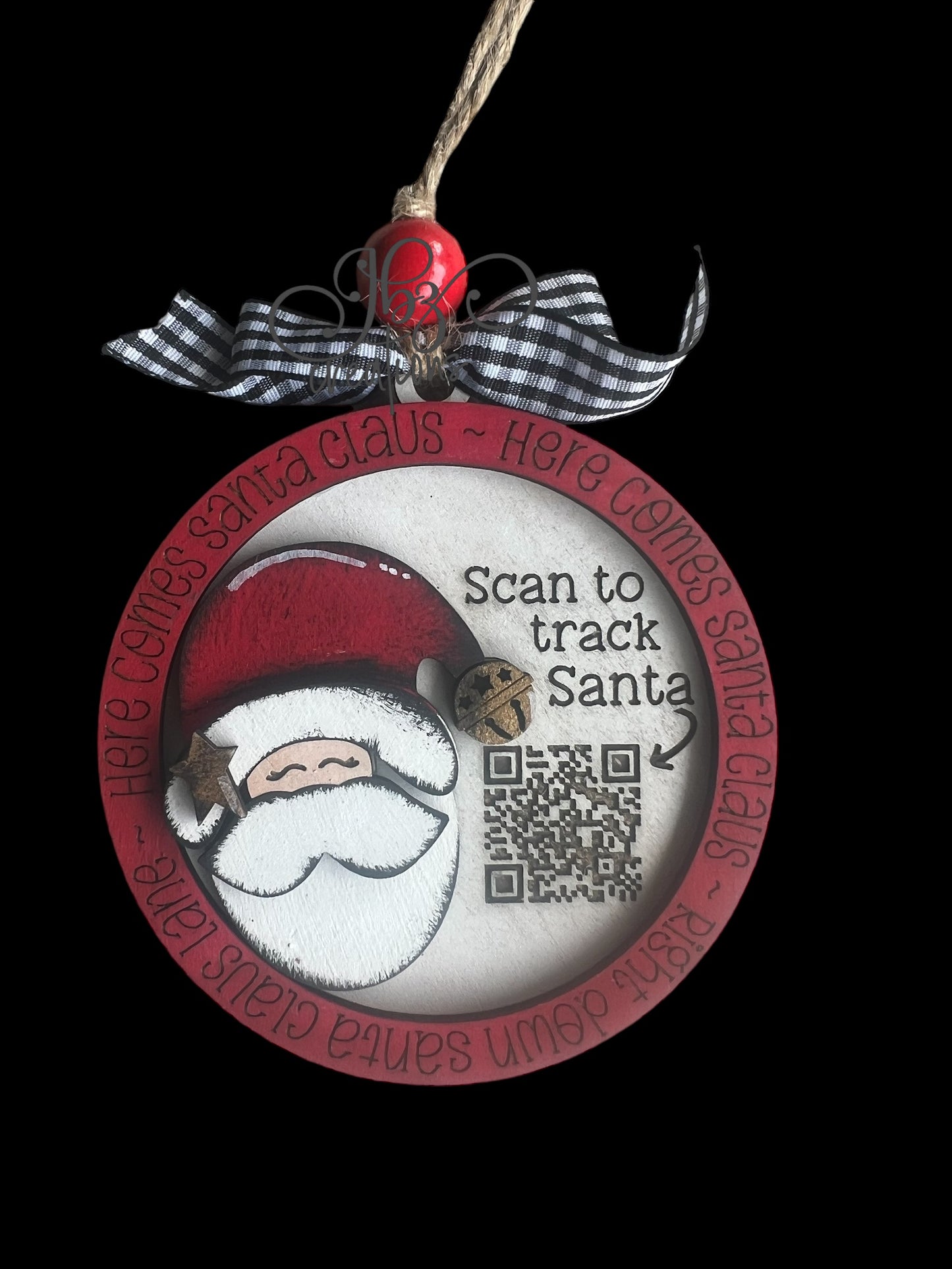 Scan to Track Santa Christmas Tree Ornament