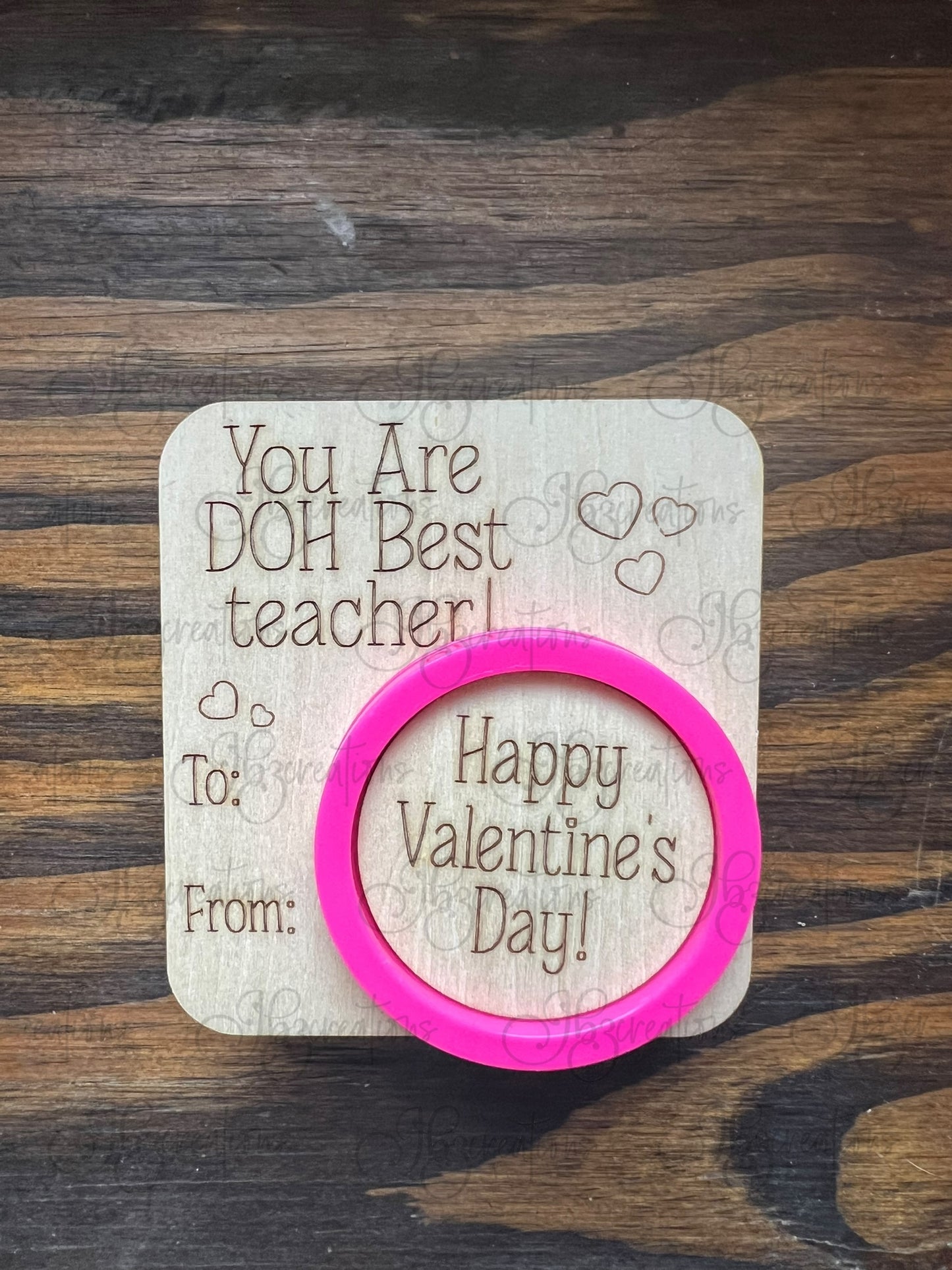Children’s Play-Doh Valentines Wooden Play-Doh Valentines for Classmates Play-Doh Valentines for friends