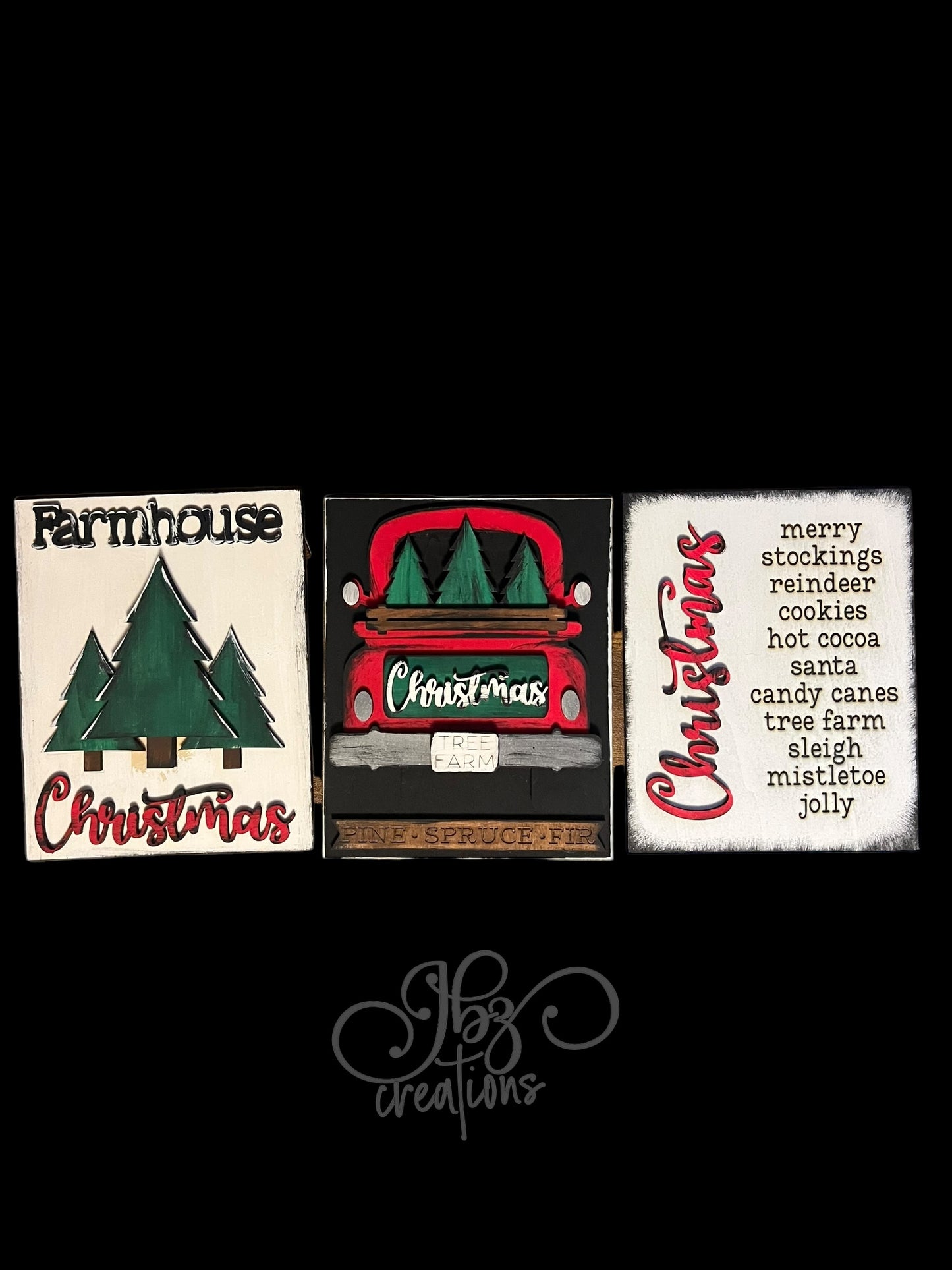 Christmas Retro Truck Sign Chunky Block Frame Interchangeable Wood Frame Wood Sign for home, Christmas Sign, Seasonal Holiday Decor for shelf (Copy)