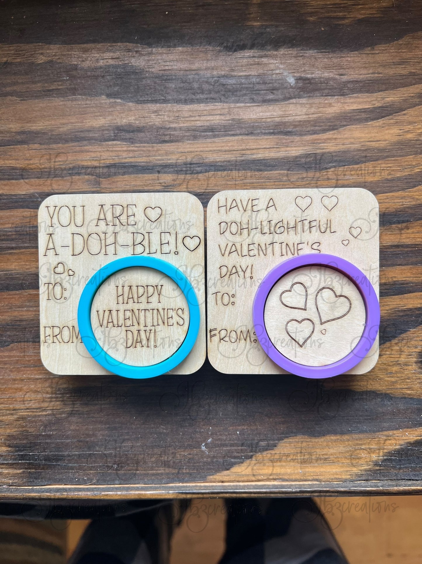 Children’s Play-Doh Valentines Wooden Play-Doh Valentines for Classmates Play-Doh Valentines for friends