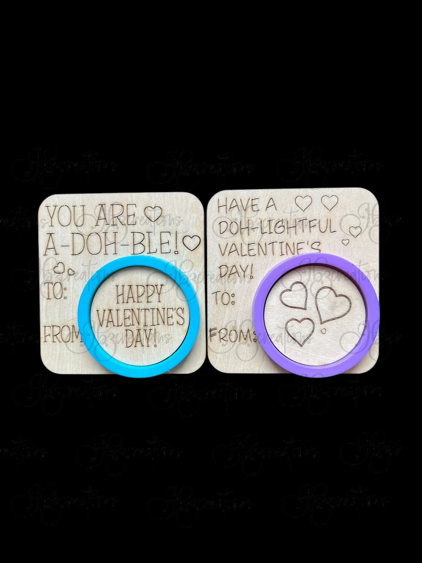 Children’s Play-Doh Valentines Wooden Play-Doh Valentines for Classmates Play-Doh Valentines for friends