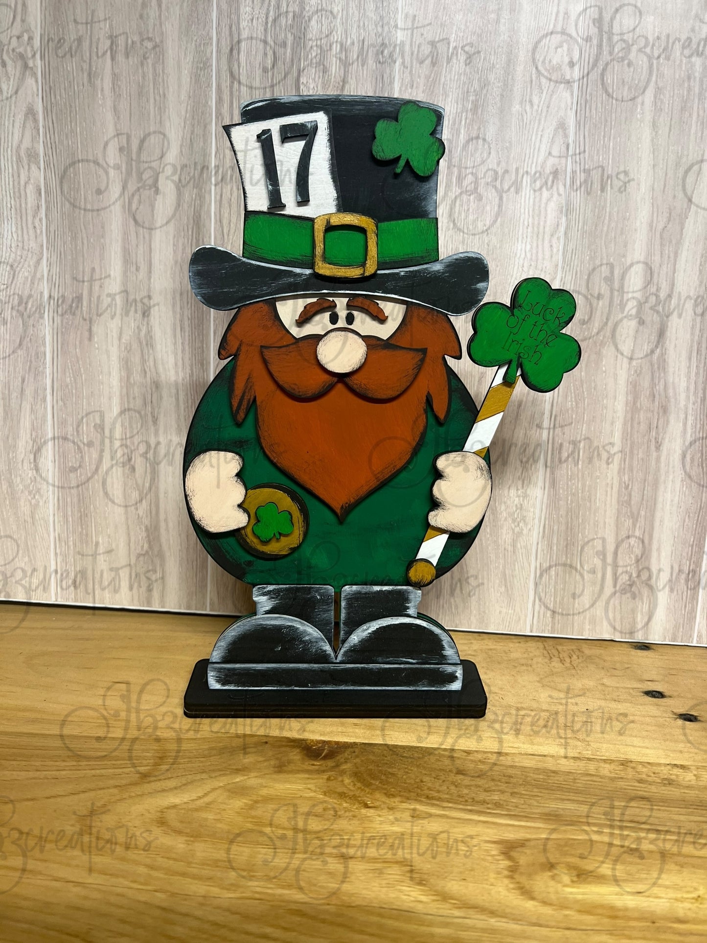 Leprechaun Decor St. Patrick's Day Decor Shamrocks & Leprechaun Shelf Sitter St Patty’s Day Decor