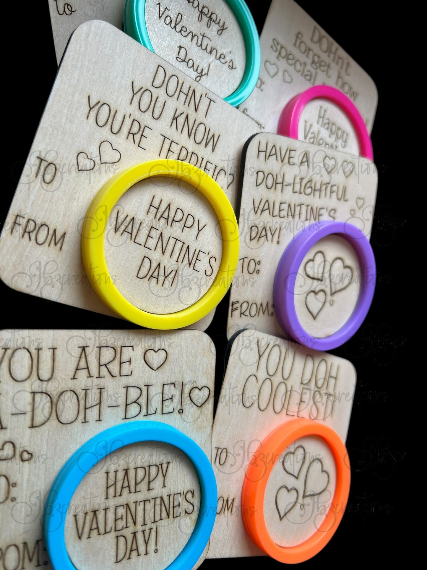 Children’s Play-Doh Valentines Wooden Play-Doh Valentines for Classmates Play-Doh Valentines for friends