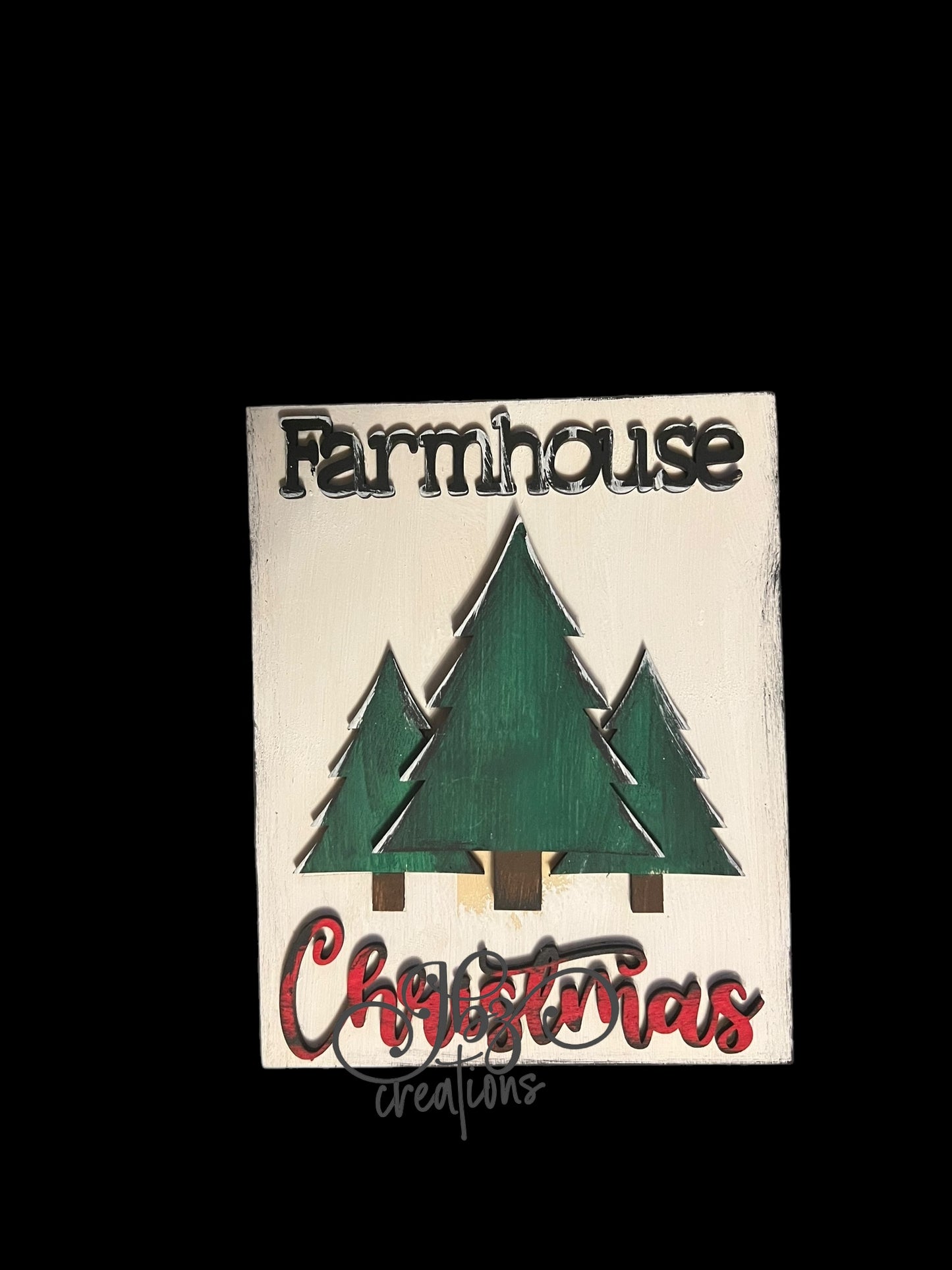 Farmhouse Christmas Chunky Block Frame Interchangeable Wood Frame Wood Sign for home, Christmas Sign, Seasonal Holiday Decor for shelf