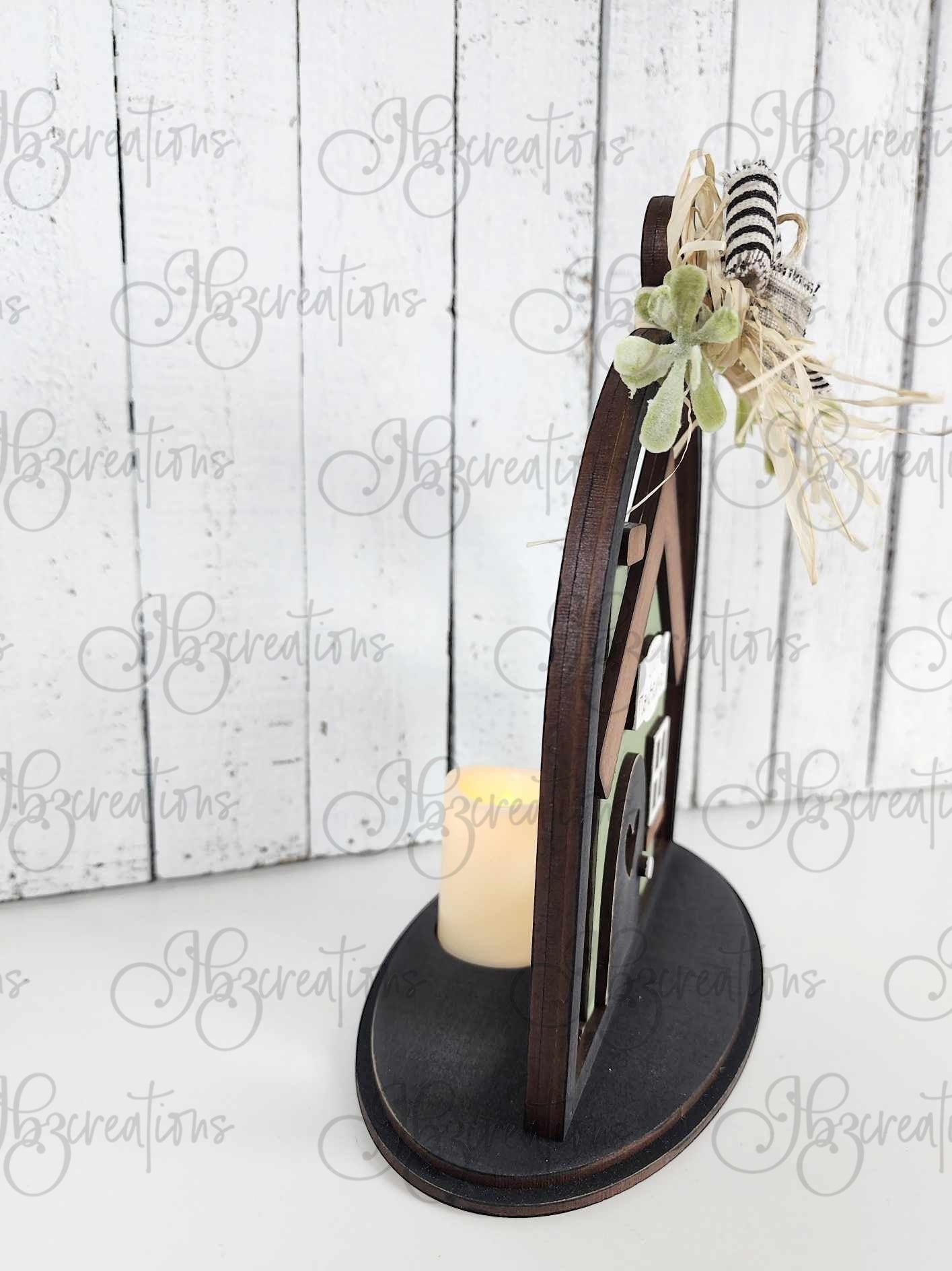 Home Cloche Votive Holder Shelf Decor Shelf Sitter DIY, Do-It-Yourself, Create-It-Yourself