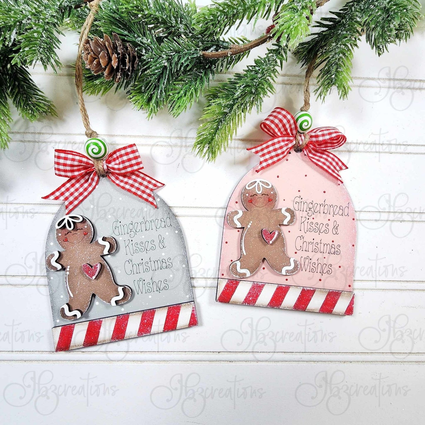 Gingerbread Man Ornaments set of four DIY, Do-It-Yourself, Create-It-Yourself
