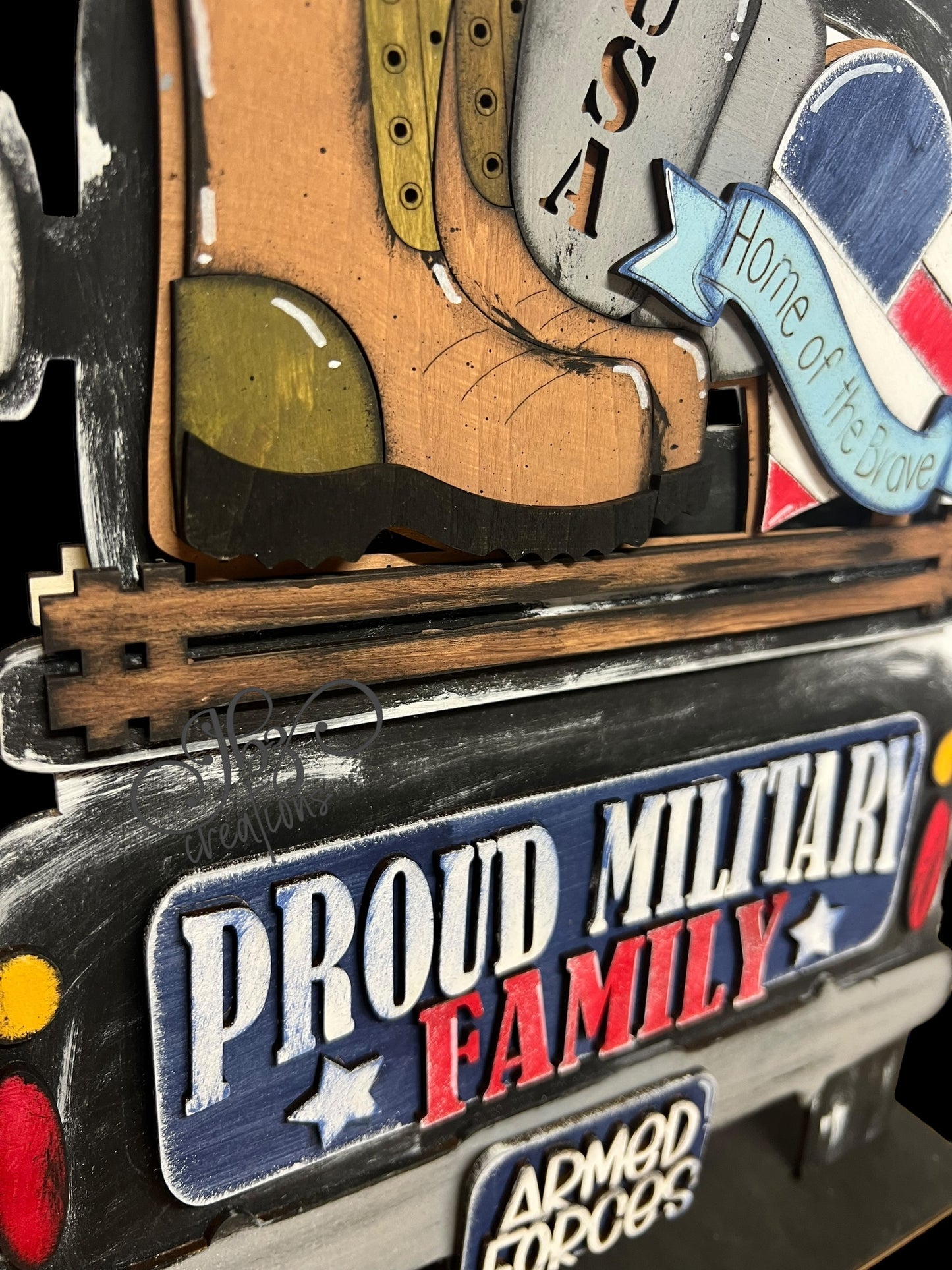 Proud Military Veteran Interchangeable Retro Truck ADD-ON ONLY Truck Inserts