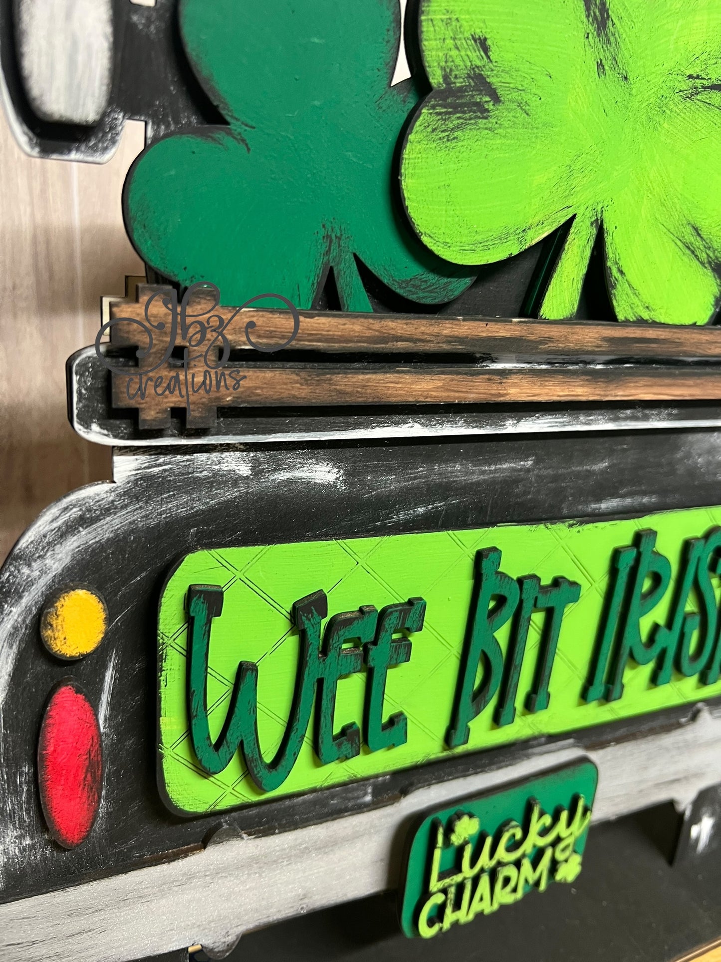 St Patrick's Day Shamrock Interchangeable Truck ADD-ON ONLY Truck Inserts Wee Bit Irish Truck Add-on