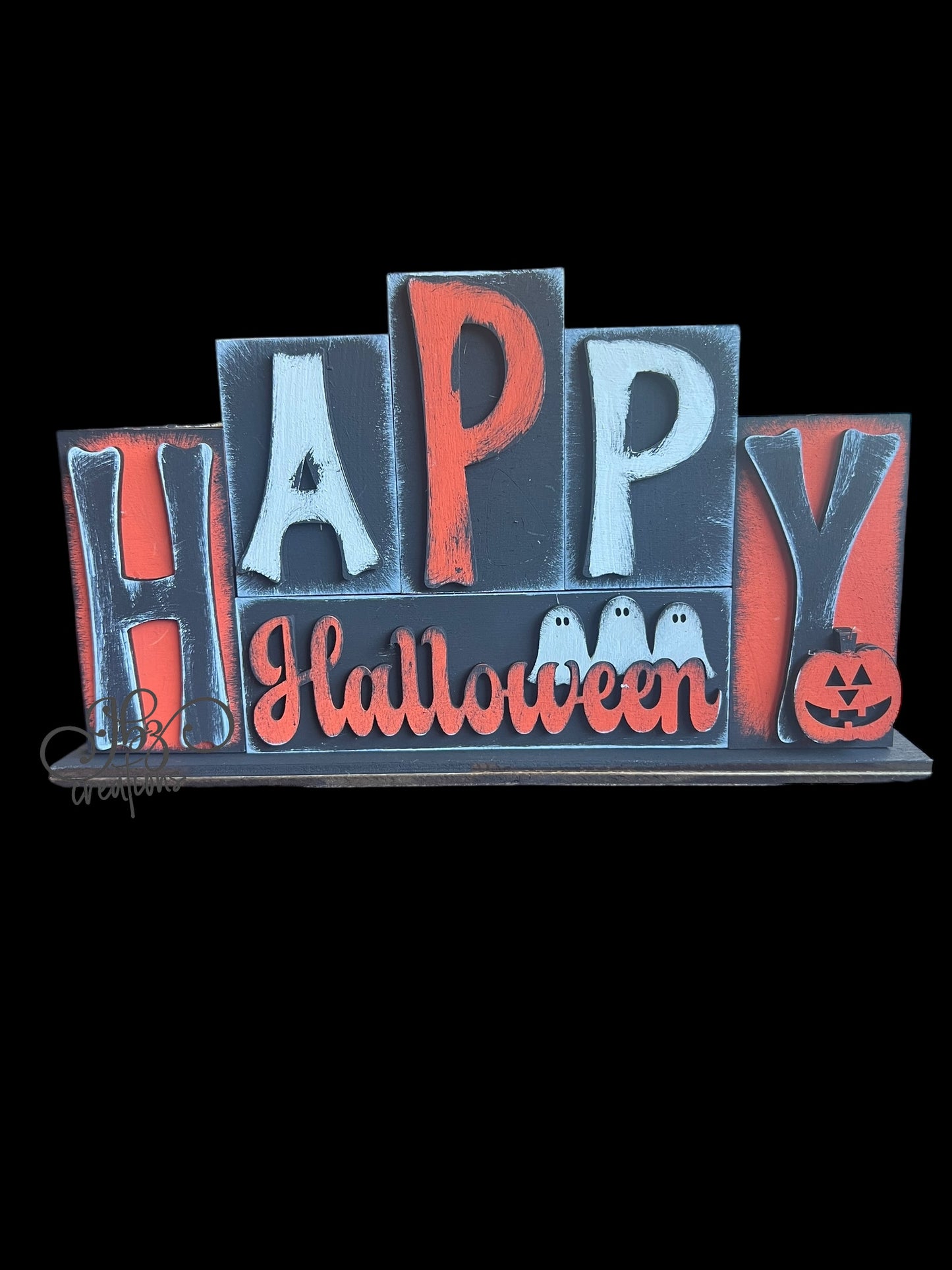 Happy Halloween Decor Halloween Shelf Sitter Halloween Pumpkin Sign for Mantle Pumpkin Decor