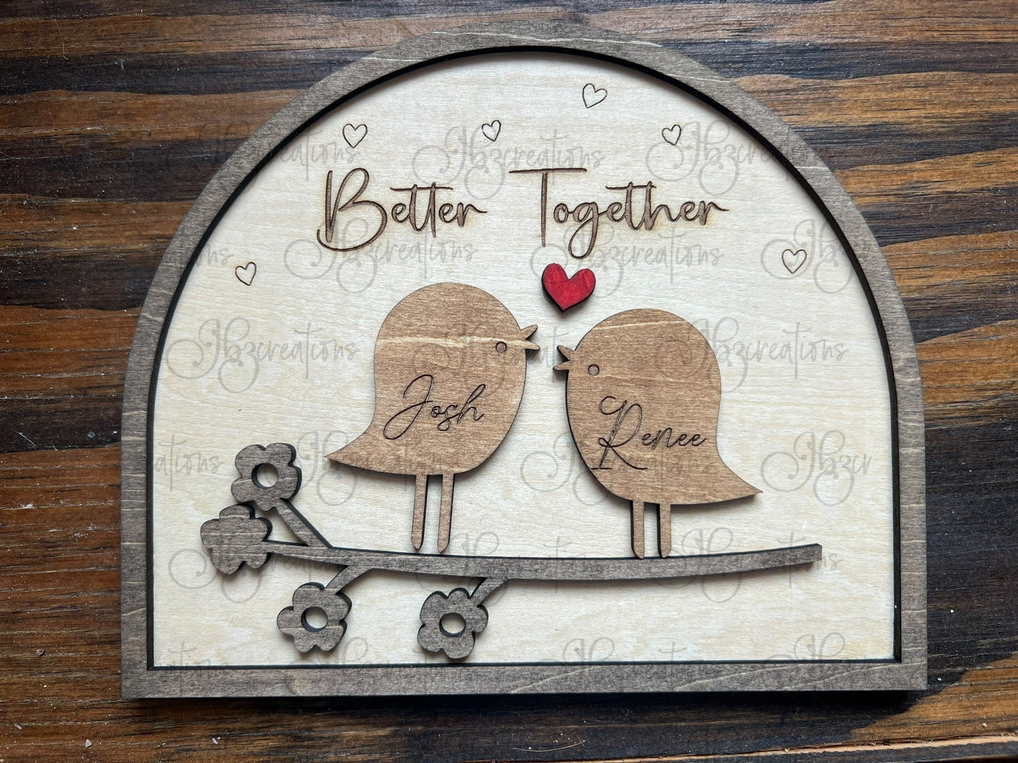 Love Birds Valentine's Love Sign Love Birds Valentine Gift Better Together Anniversary Gift