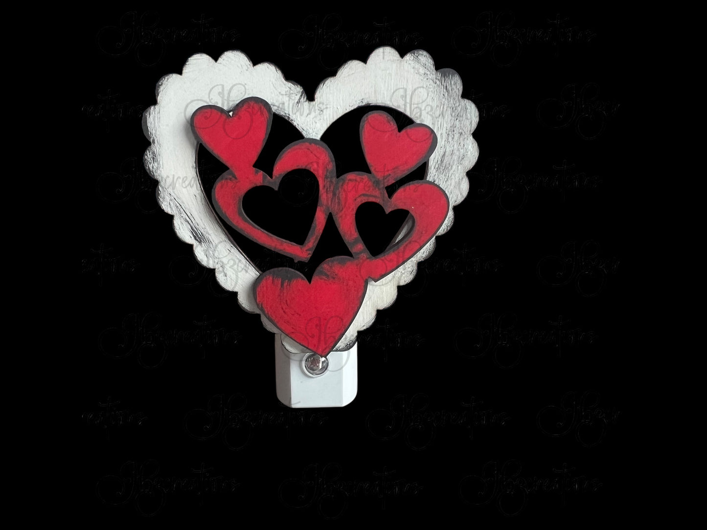 Valentine Night Light Cover, Wooden Decorative Light, Gift for Loved Ones