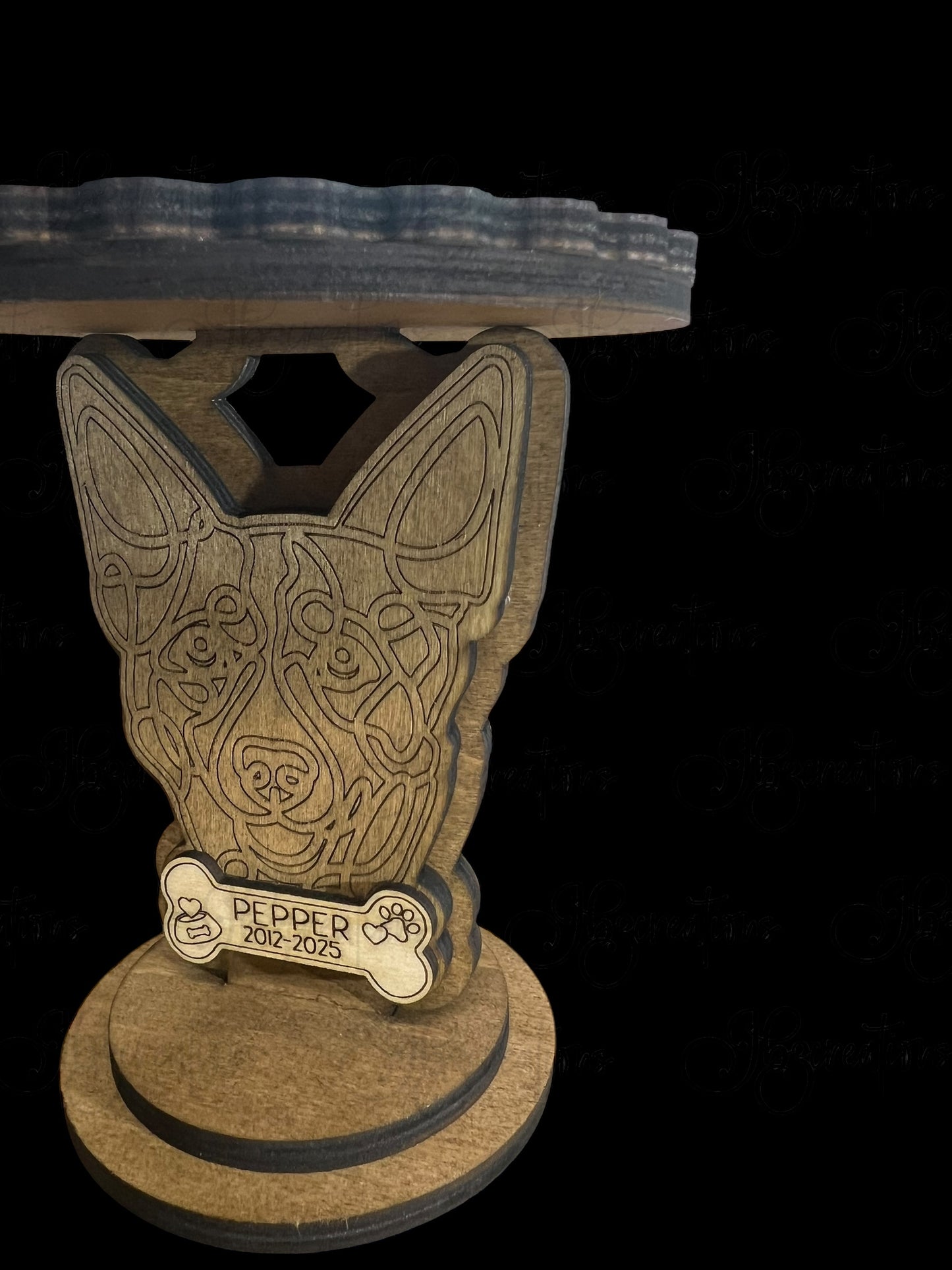 Dog with Bone Personalized Candle Holder Dog Lover Candle Holder Pet Remembrance Candle Holder