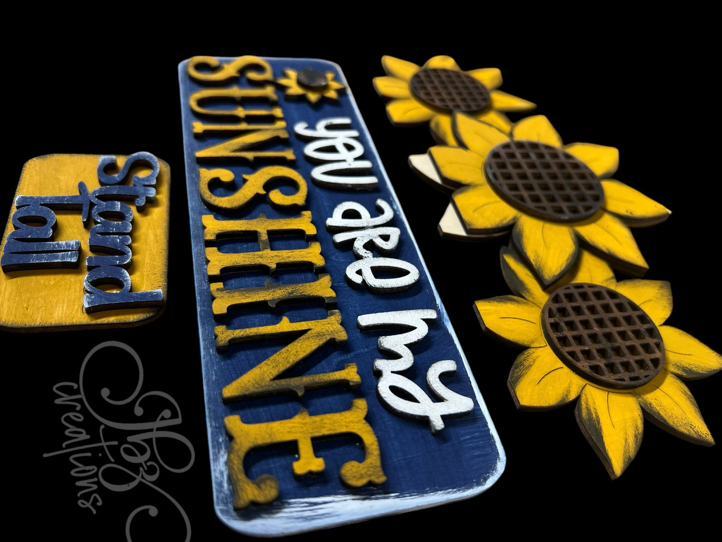 You are my Sunshine Sunflower Interchangeable Retro Truck ADD-ON ONLY Truck Inserts